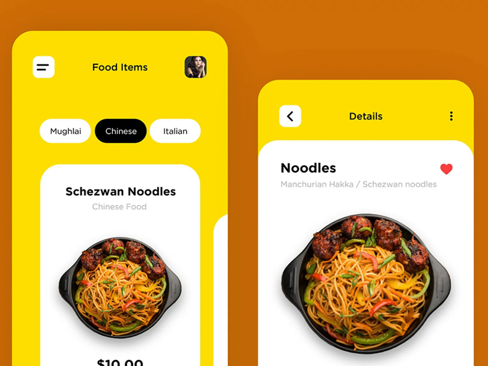 Food mobile App UI design for Figma and Adobe XD