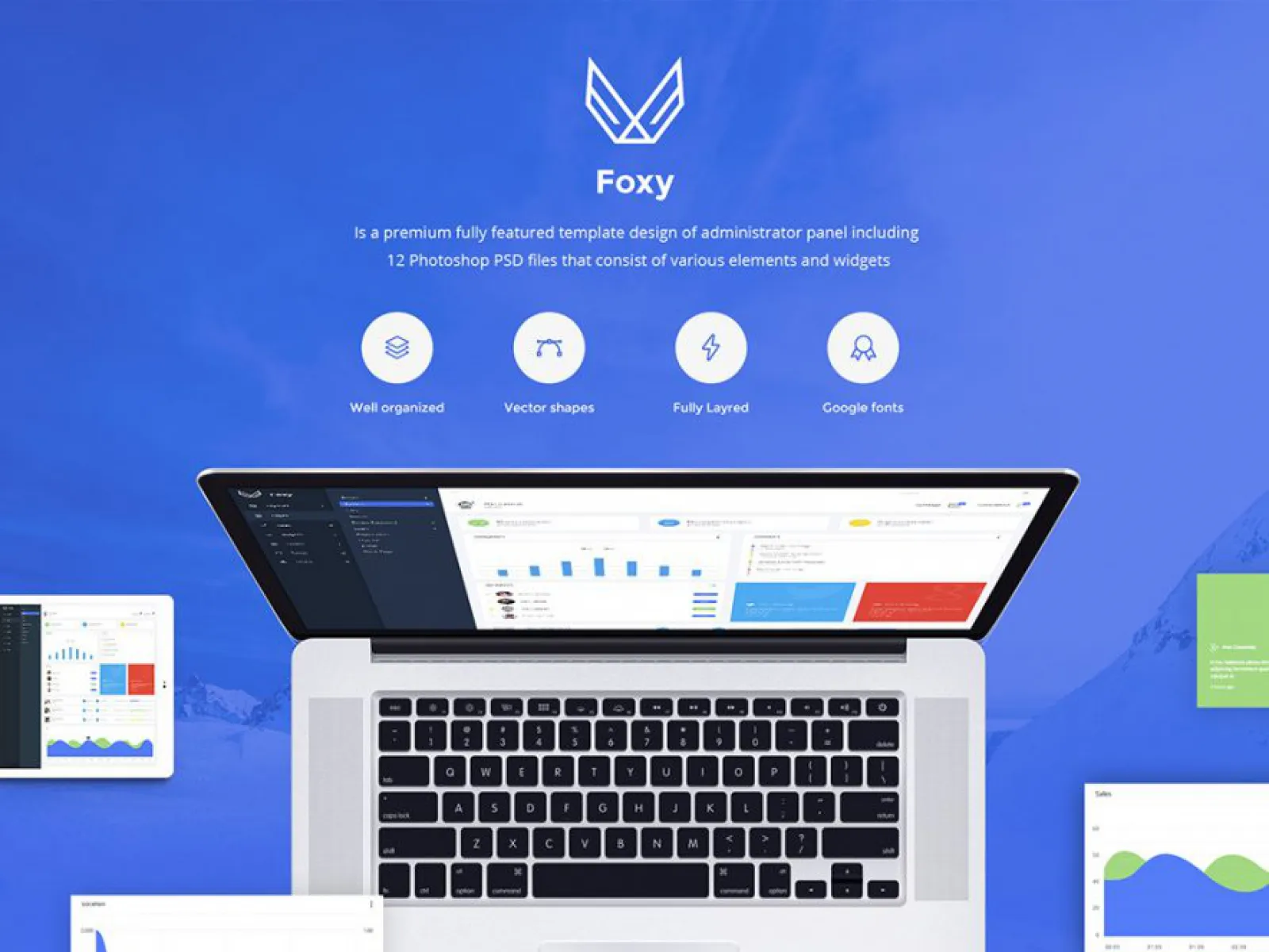 Foxy Admin UI Dashboard for Figma and Adobe XD