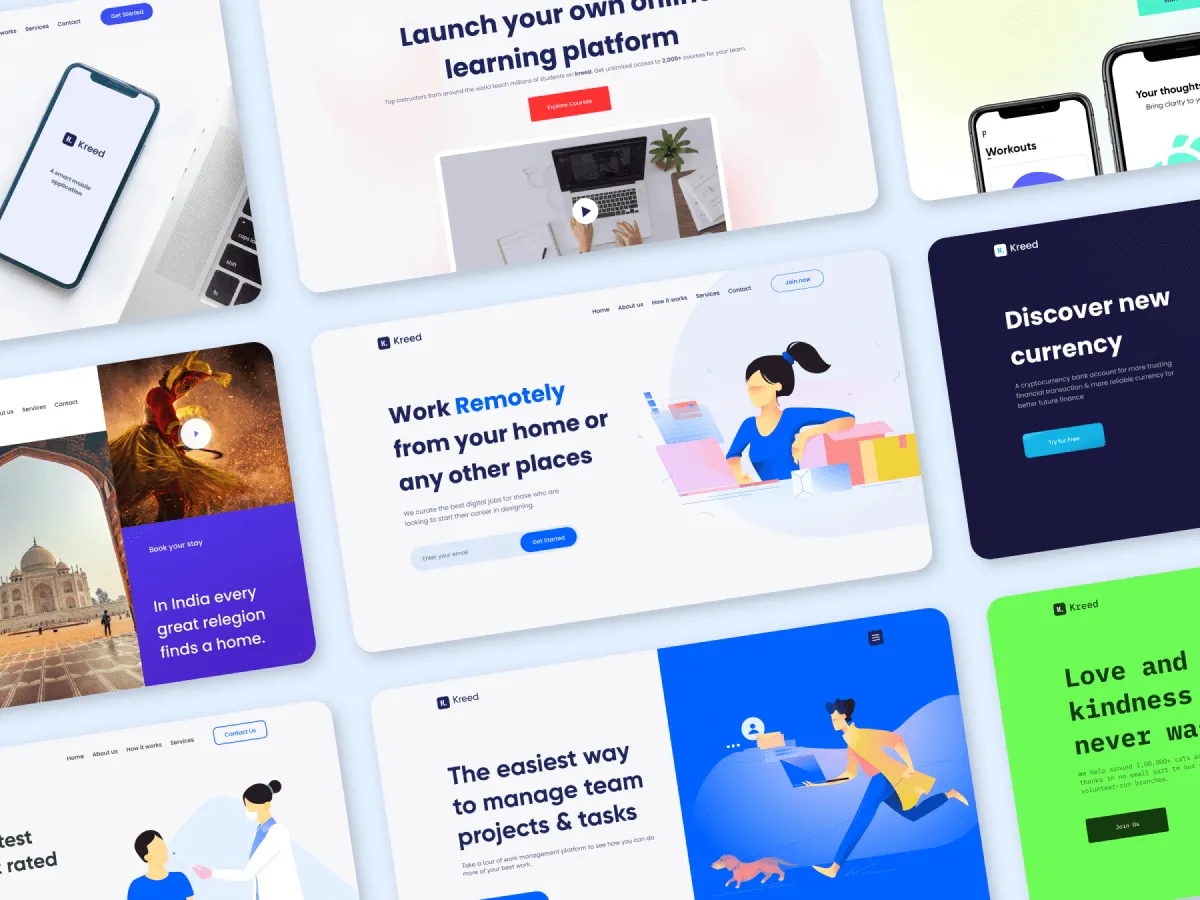 20 Hero Headers Template Pack for Figma and Adobe XD