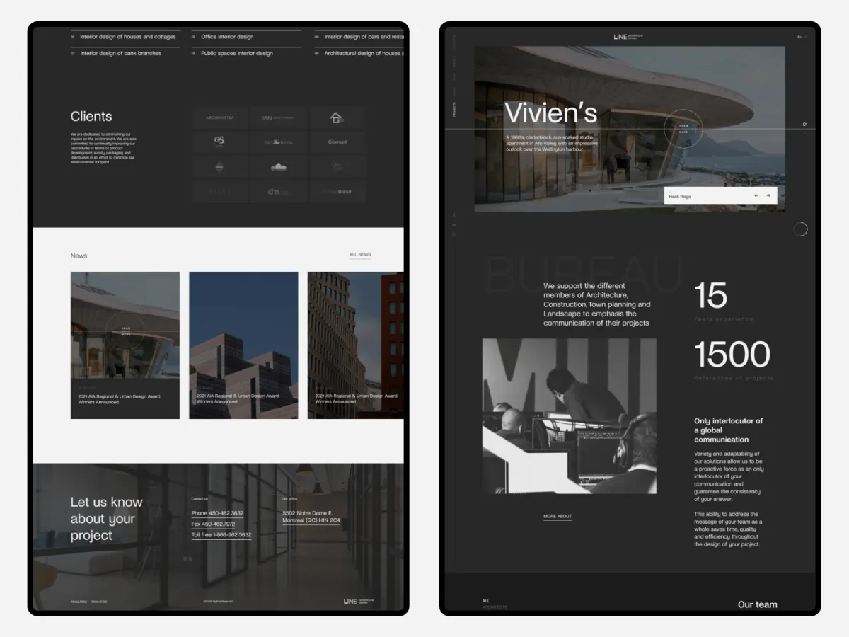 Architectural Website Template for Figma and Adobe XD