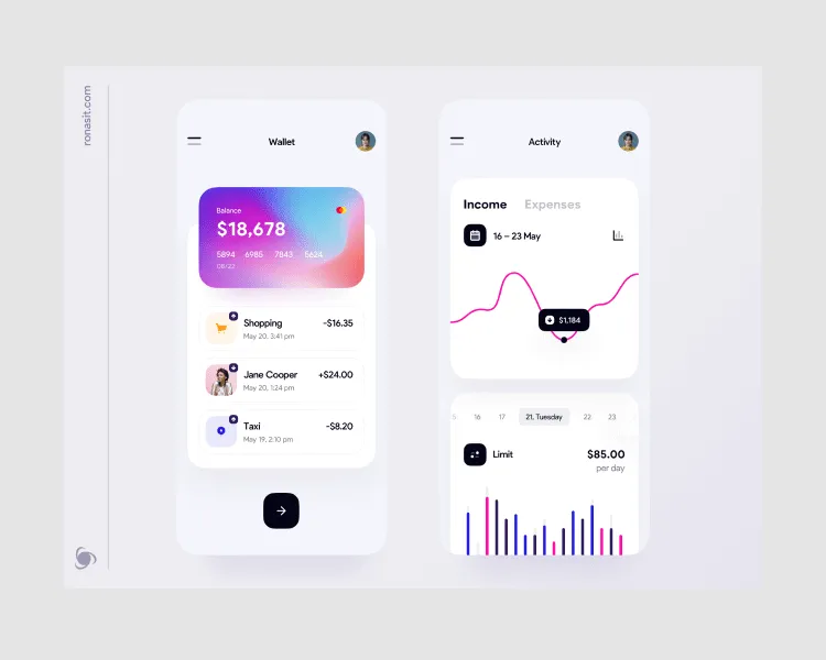 Banking App for Figma and Adobe XD