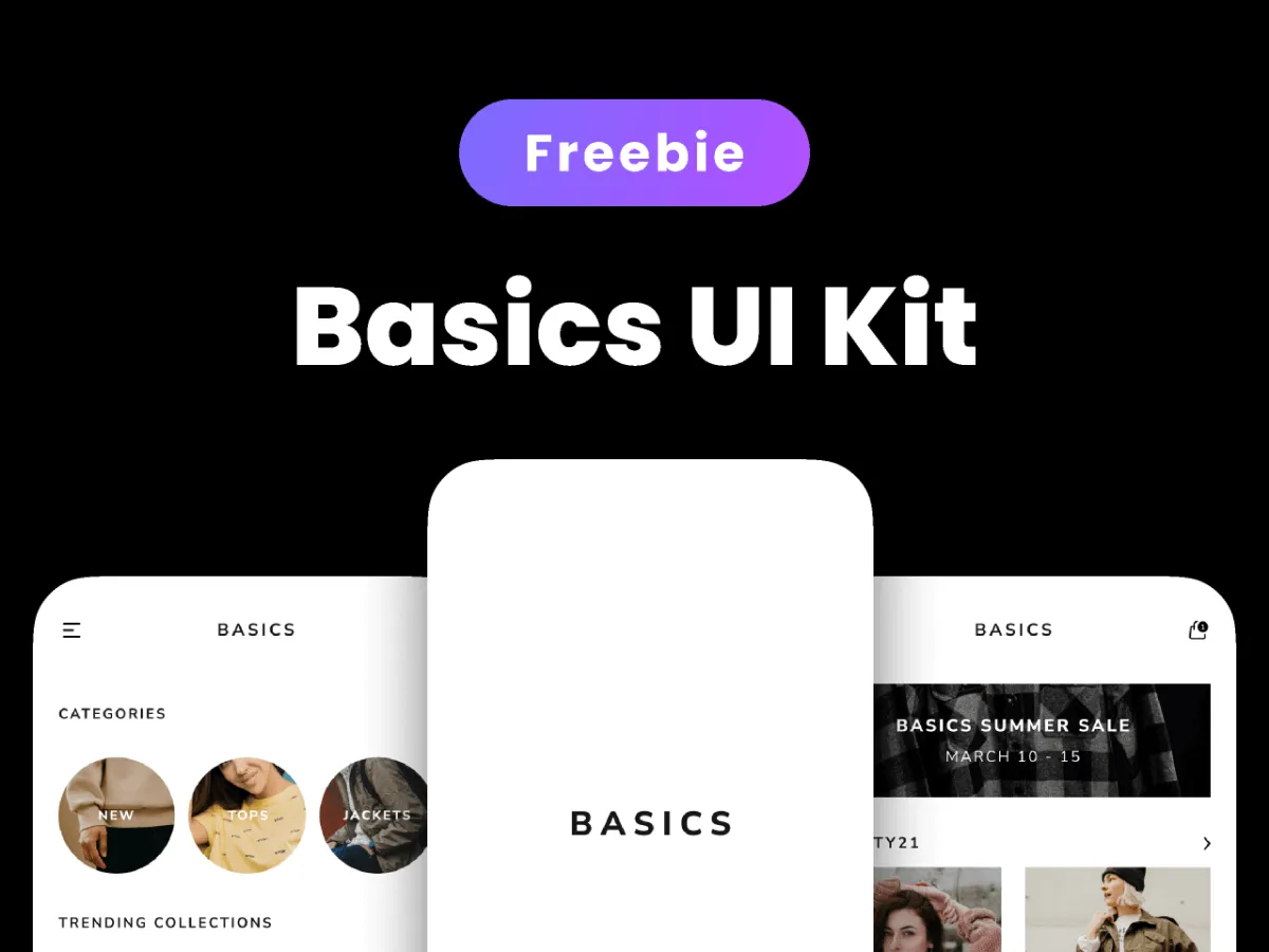 Basic Ecommerce UI Kit for Figma and Adobe XD