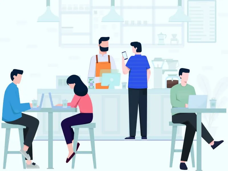 Cafe Illustration for Figma and Adobe XD