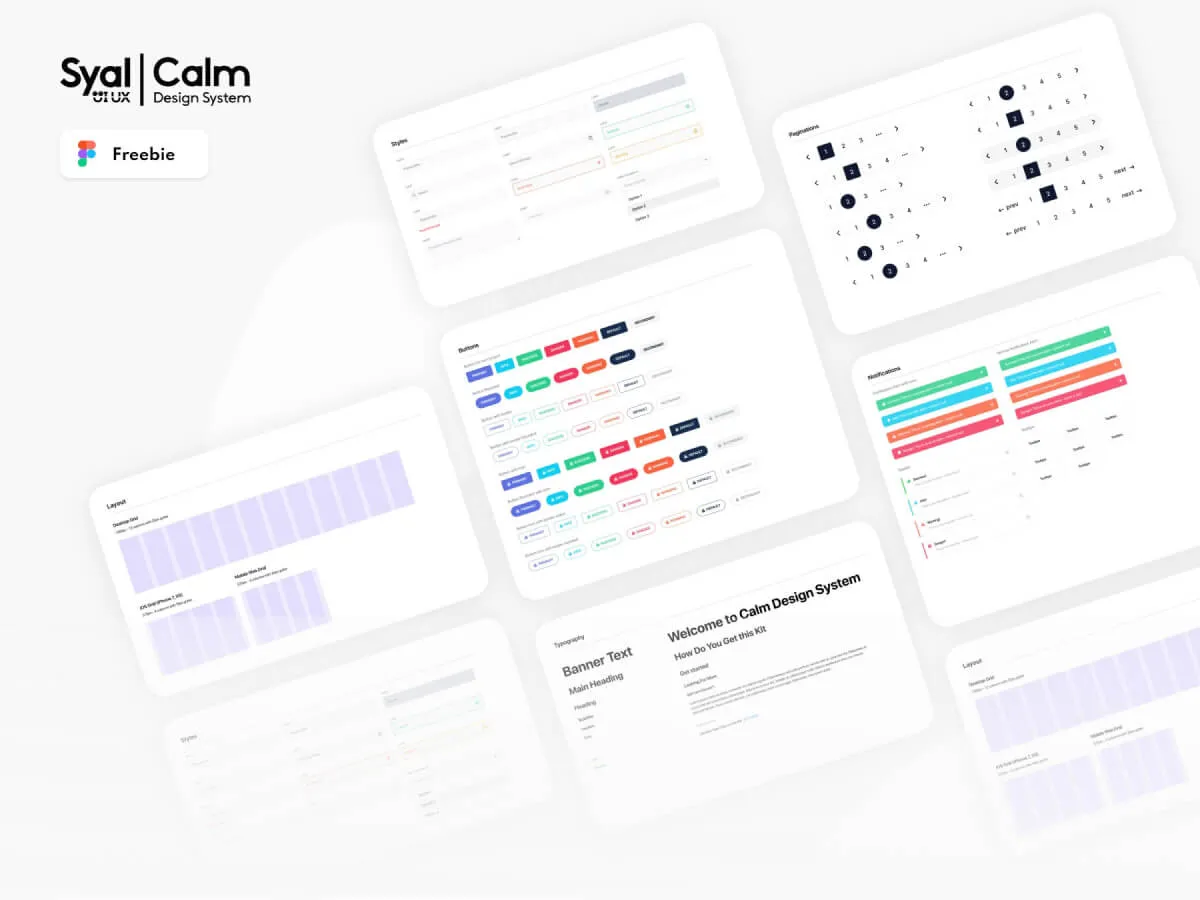Calm Design System for Figma and Adobe XD
