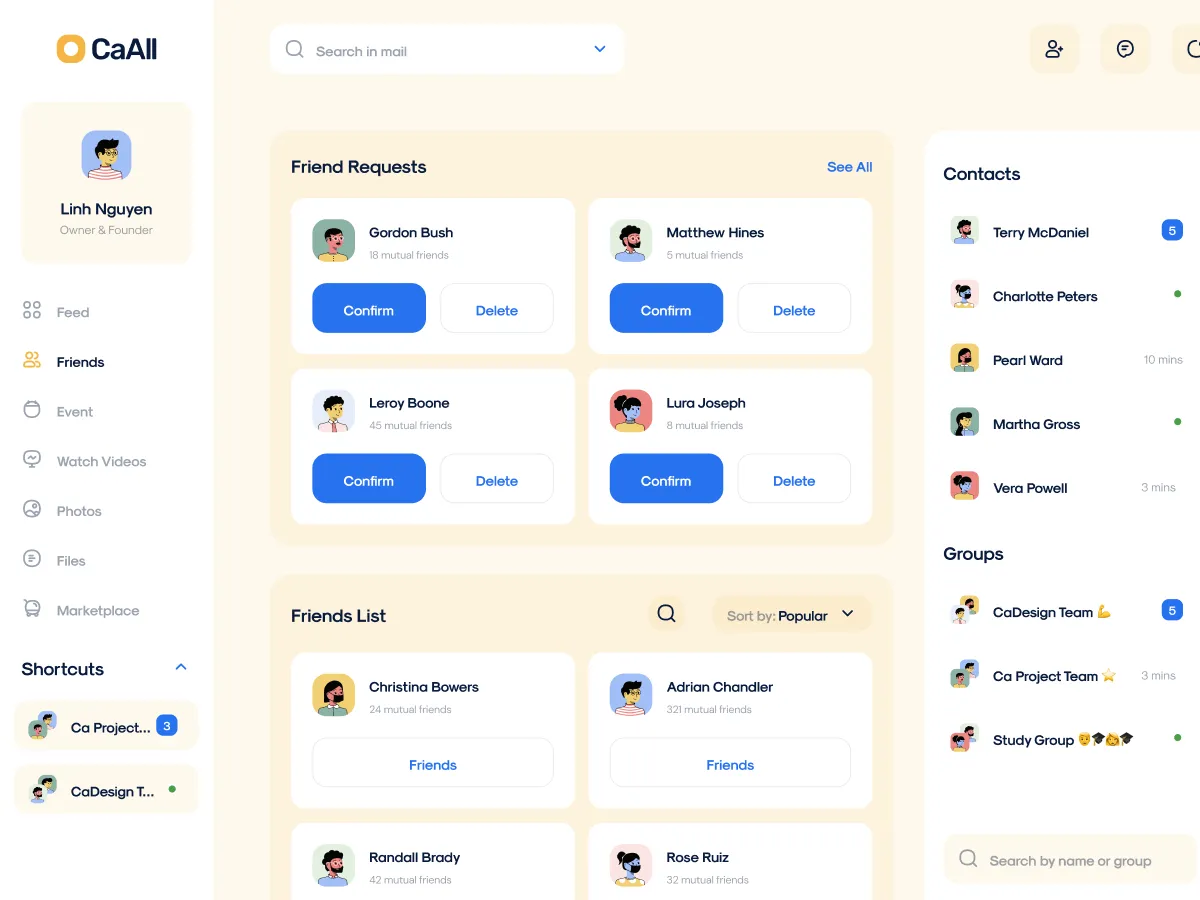 Dashboard App Template for Figma and Adobe XD