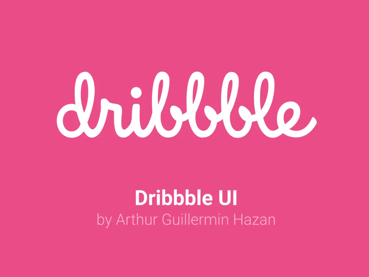 Dribbble Website UI Kit for Figma and Adobe XD
