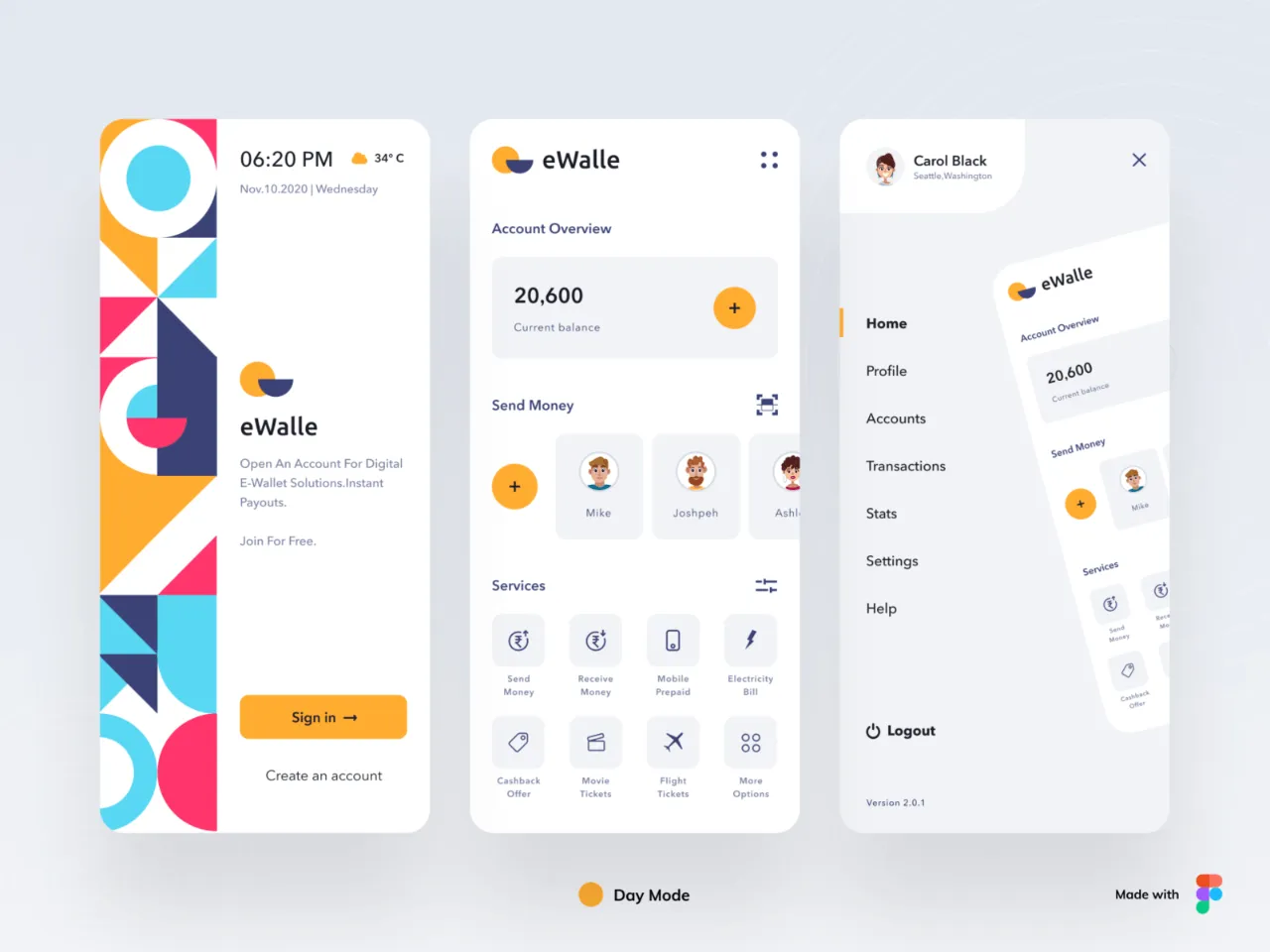 Finance App UI Kit for Figma and Adobe XD