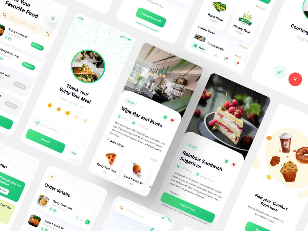 Food Ninja – Food App UI Kit for Figma and Adobe XD