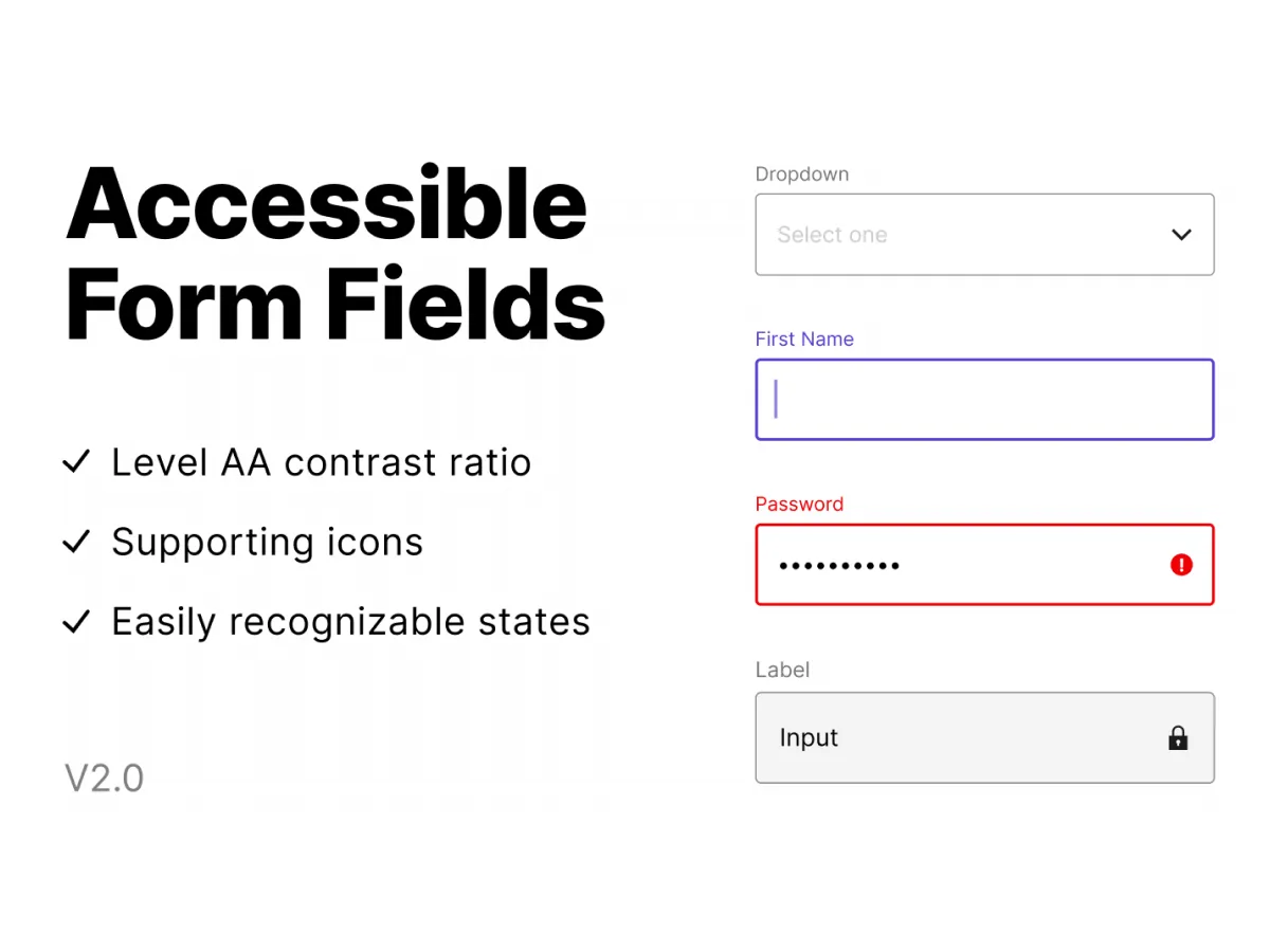 Form Fields UI Kit for Figma and Adobe XD