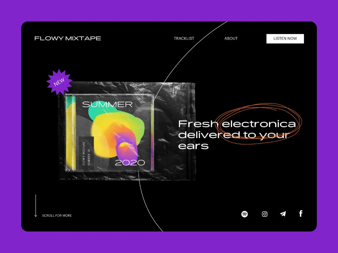 Fowy Mixtape – Playlist for Figma and Adobe XD