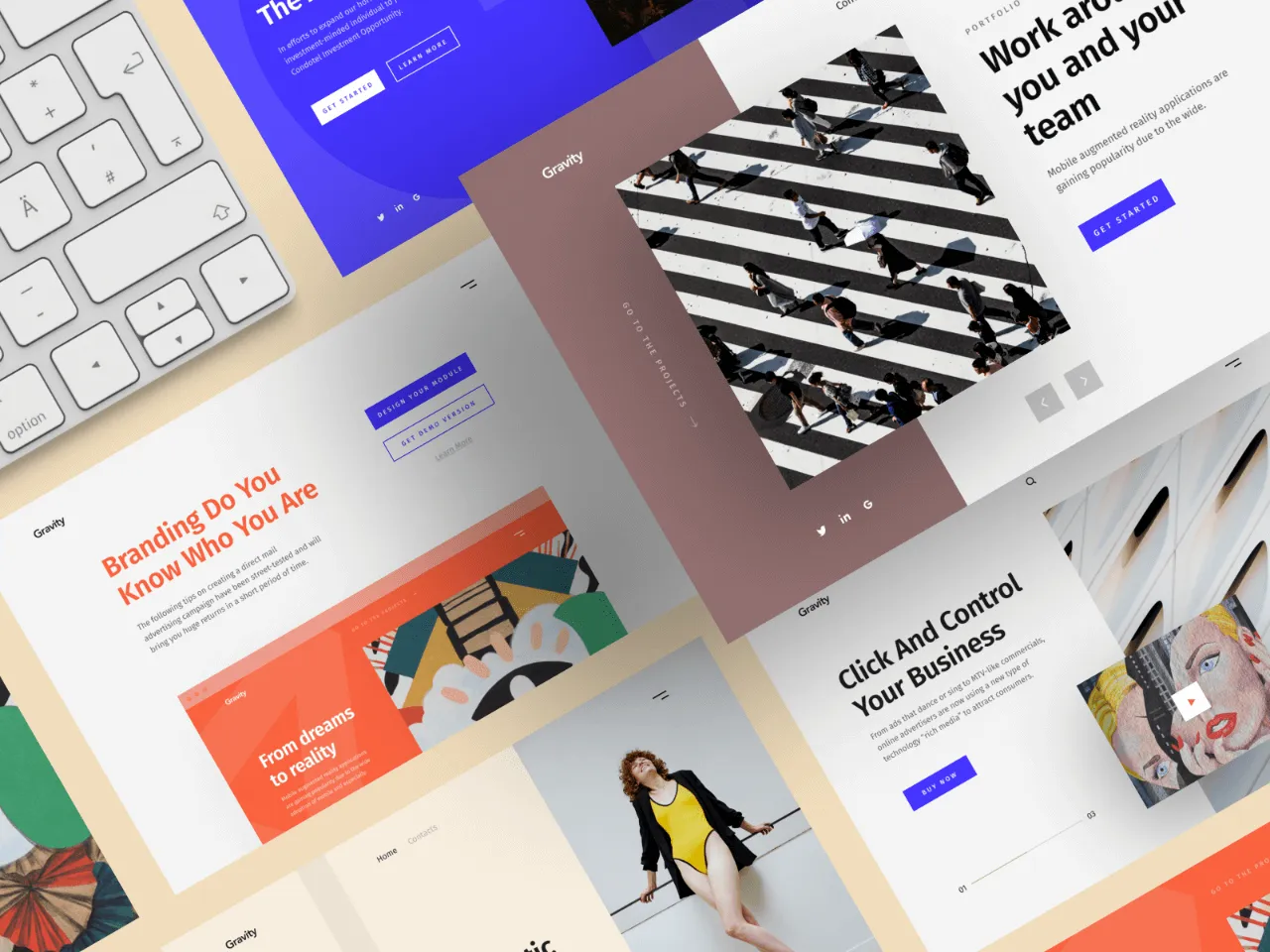 Gravity Agency Portfolio 2 for Figma and Adobe XD