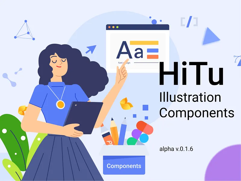 HiTu Illustrations for Figma and Adobe XD