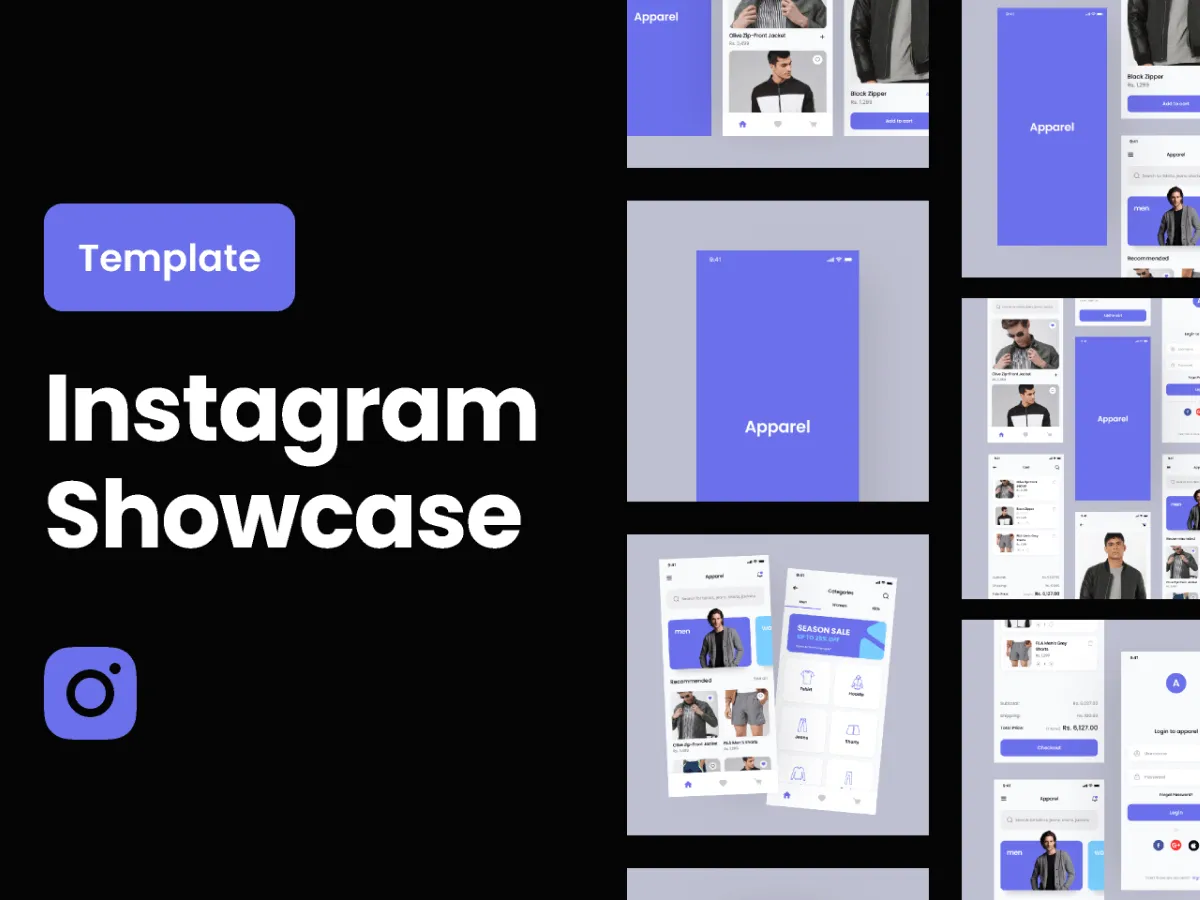 Instagram Showcase Templates for Figma and Adobe XD