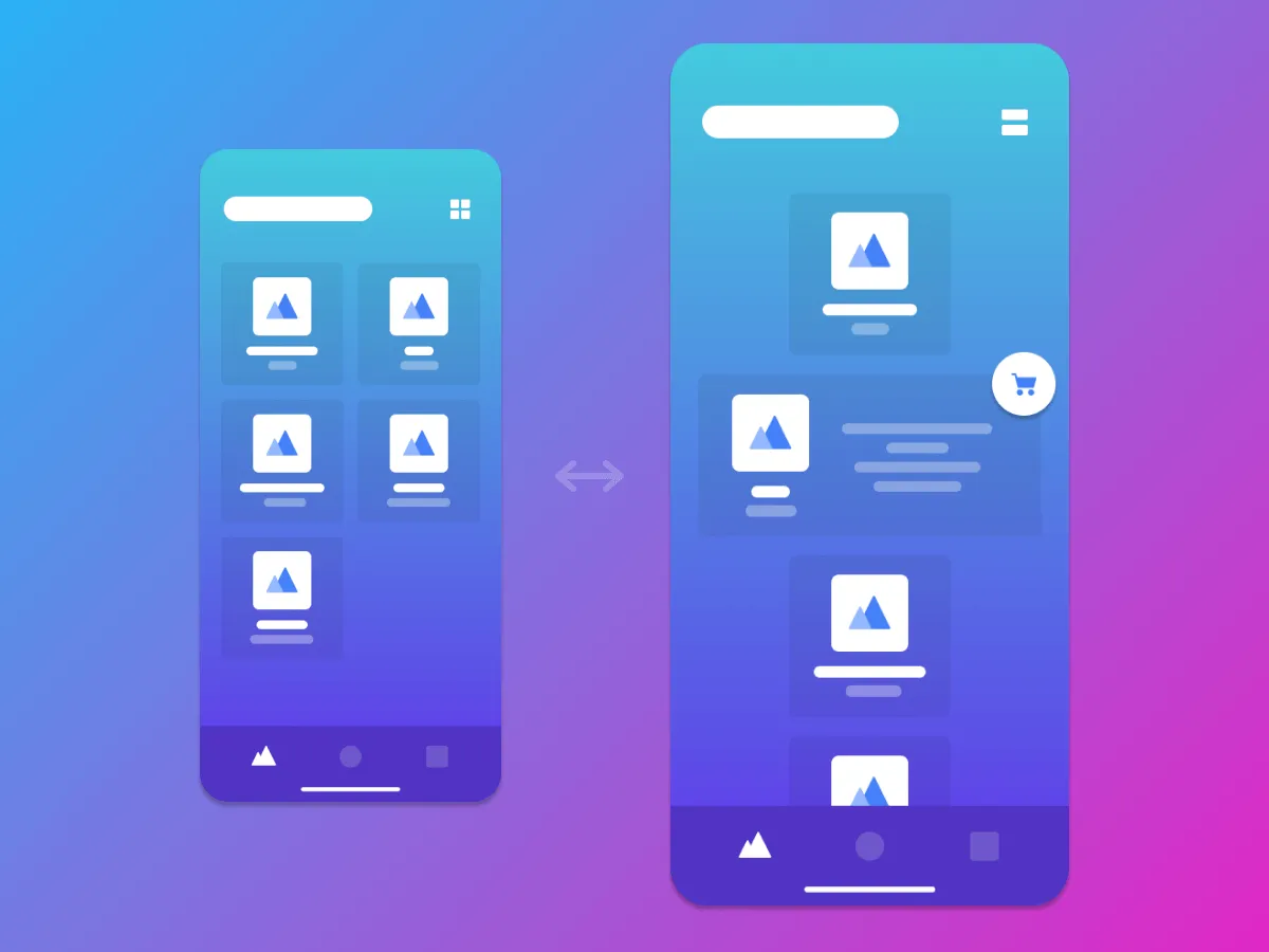 Interactive Product List Concept for Figma and Adobe XD