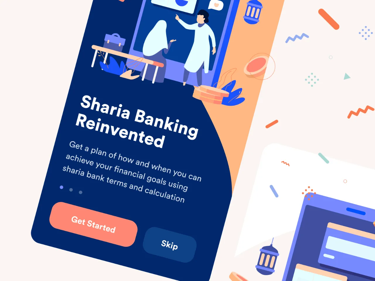 Islamic Finance App Illustration for Figma and Adobe XD