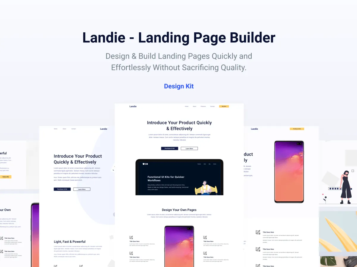 Landing Page Builder for Figma and Adobe XD