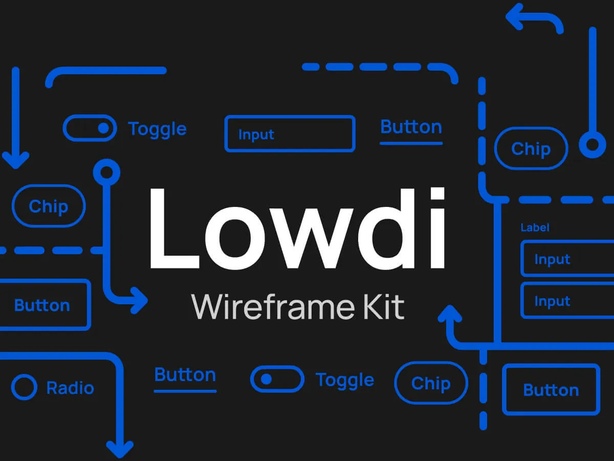 Lowdi – Wireframe Kit for Figma and Adobe XD