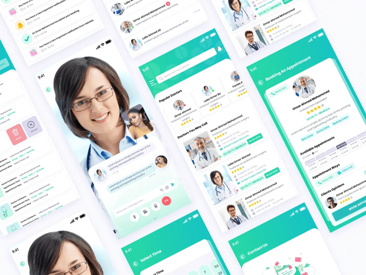 Medical App ï¿½ Tabaieb for Figma and Adobe XD