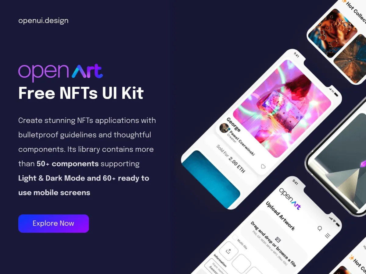 NFTs UI Kit for Figma and Adobe XD