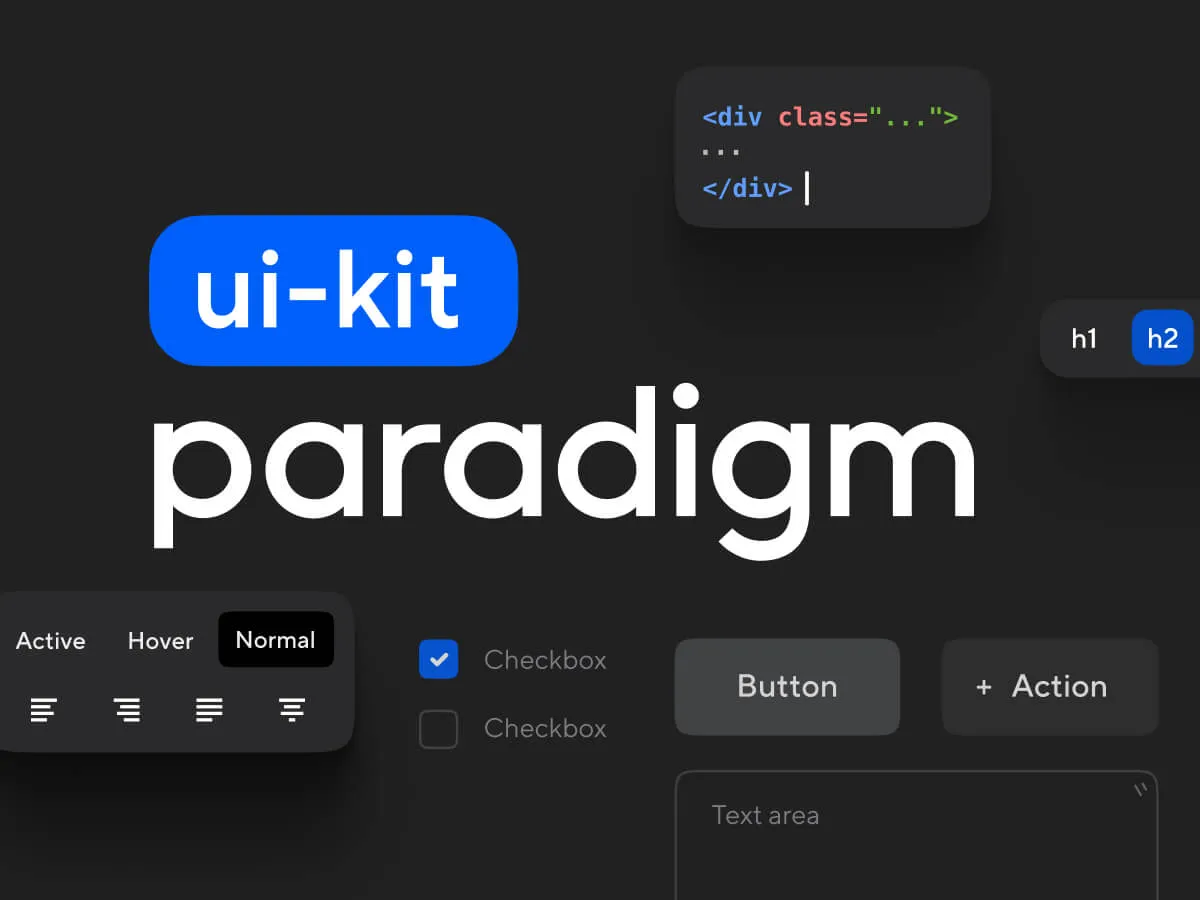 Paradigm UI Kit for Figma and Adobe XD