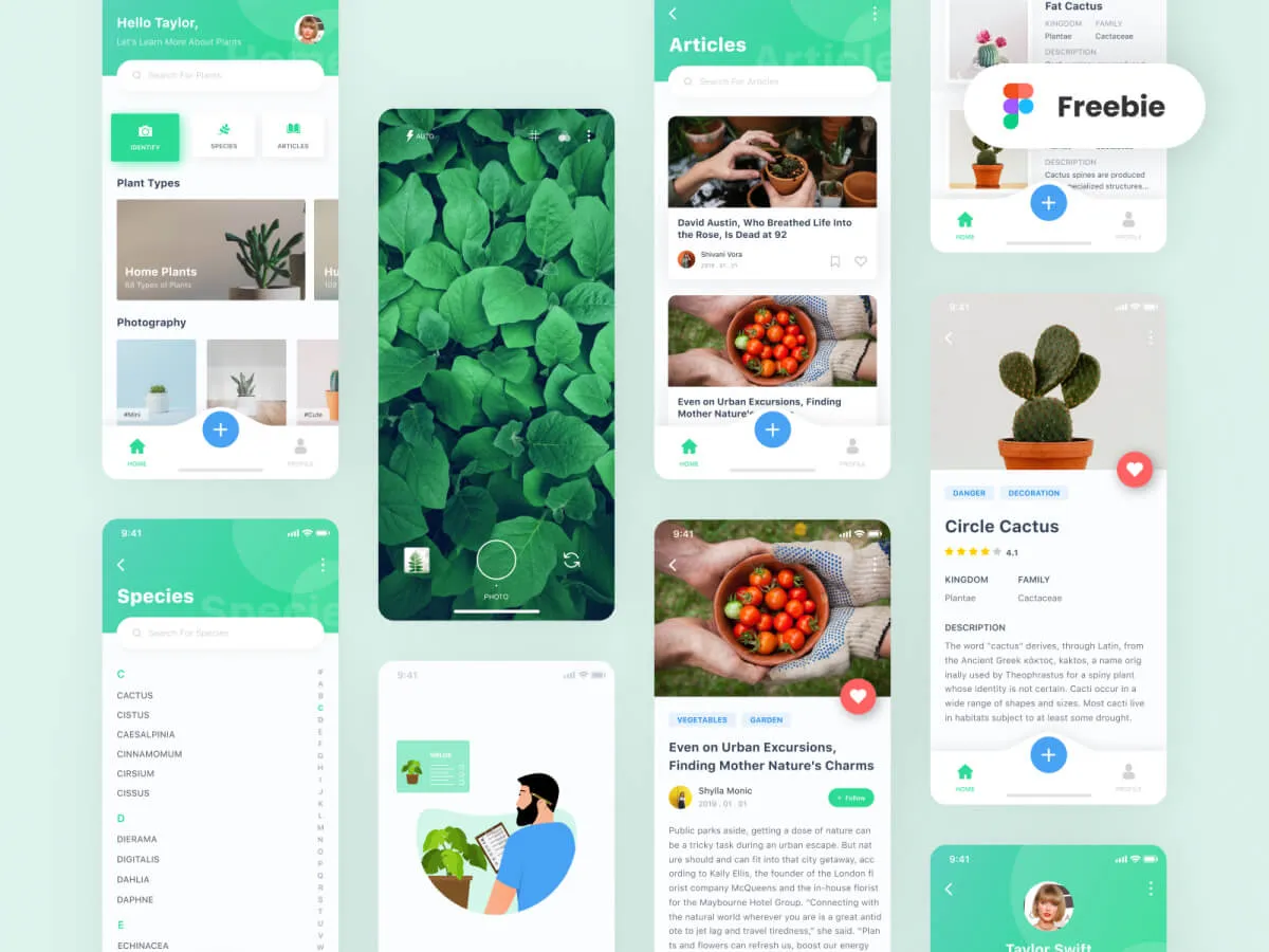 Plant App for Figma and Adobe XD