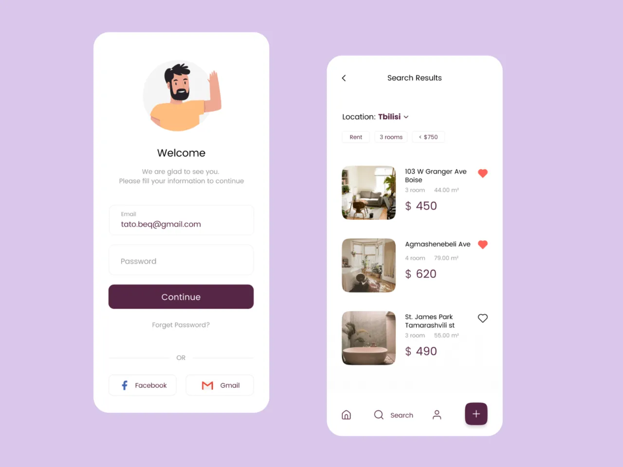 Real Estate App for Figma and Adobe XD