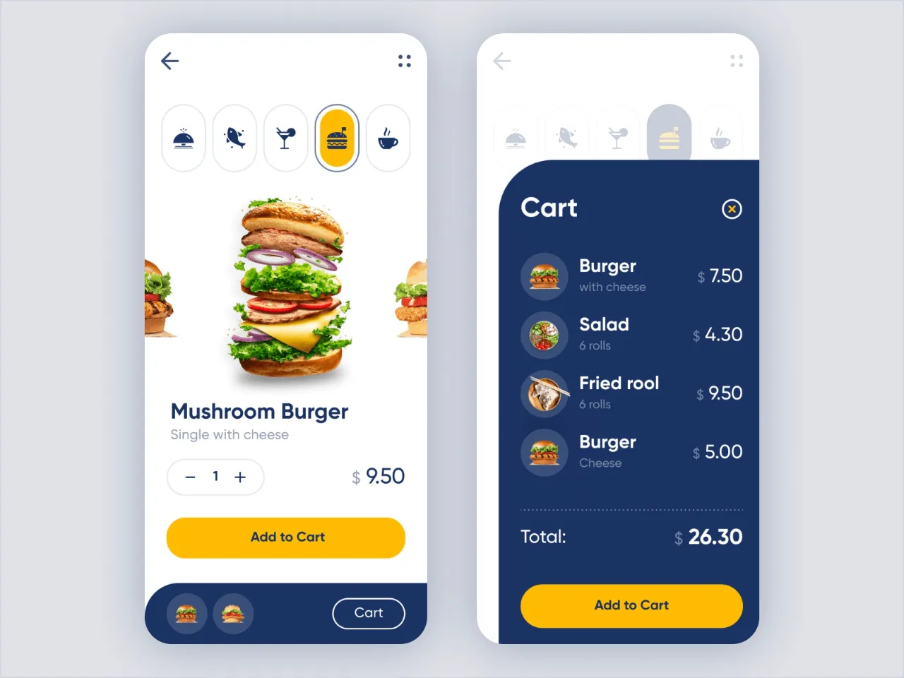 Restaurant iOS App for Figma and Adobe XD