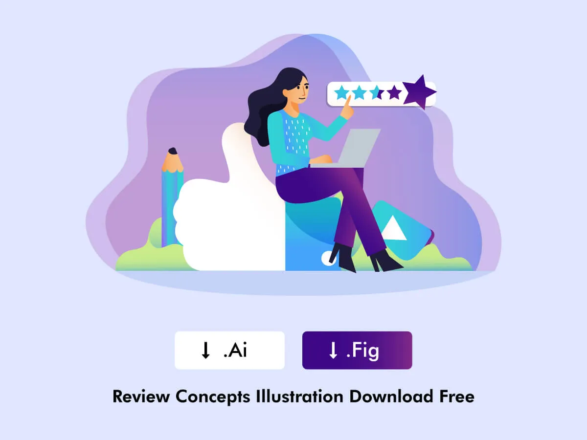 Review Illustration for Figma and Adobe XD