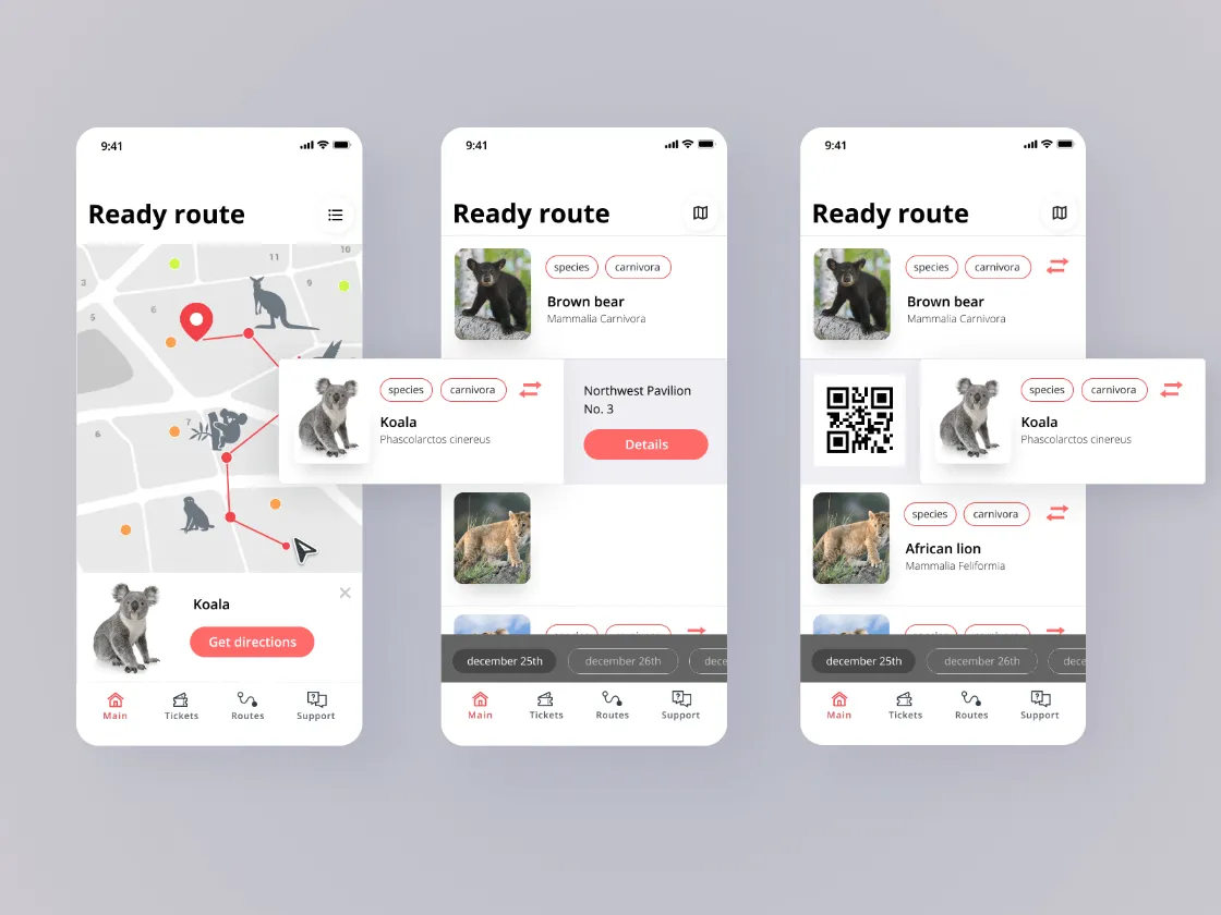 Route Planning App for Figma and Adobe XD