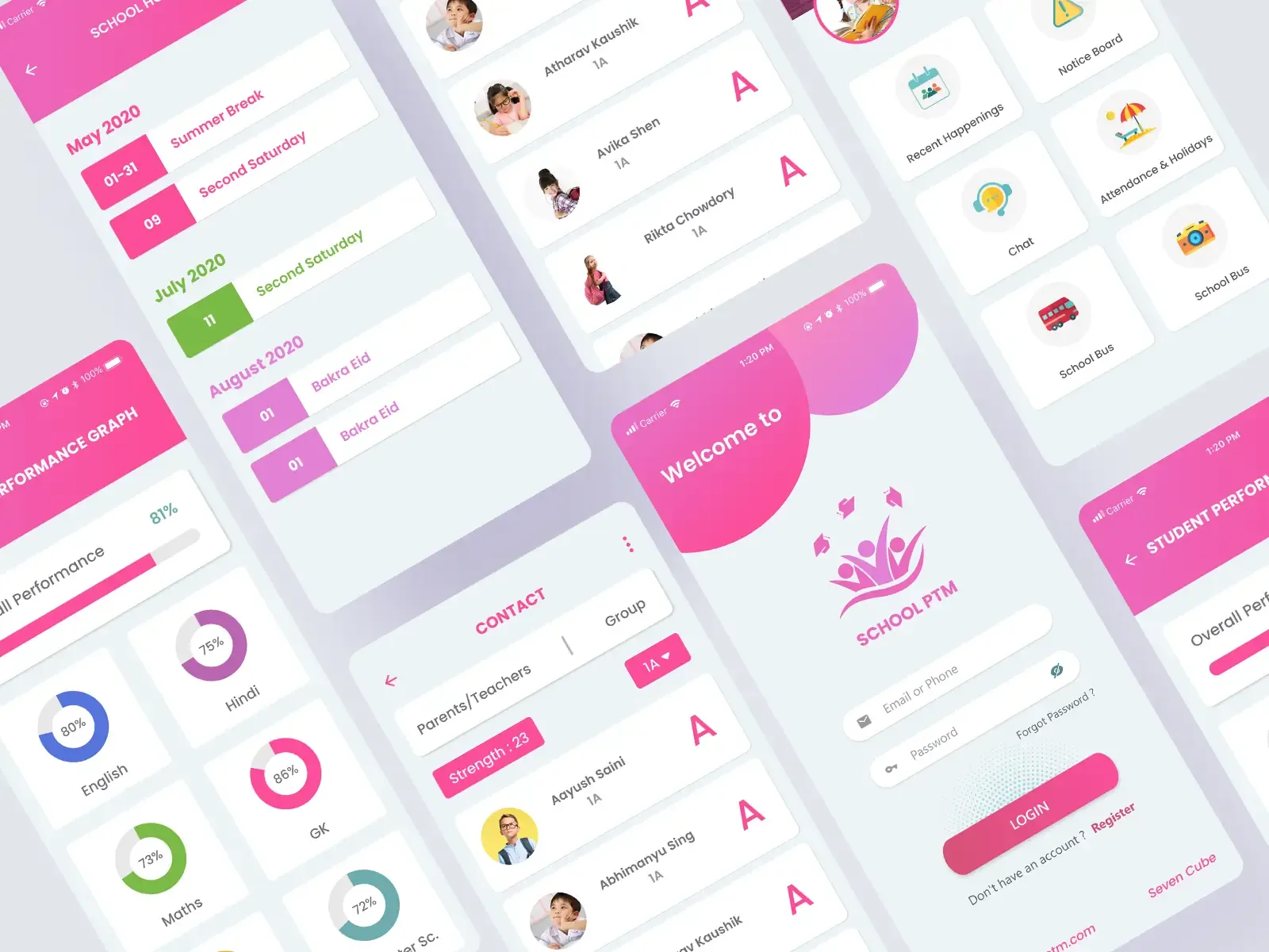 School-Parent Interaction App  - Free template