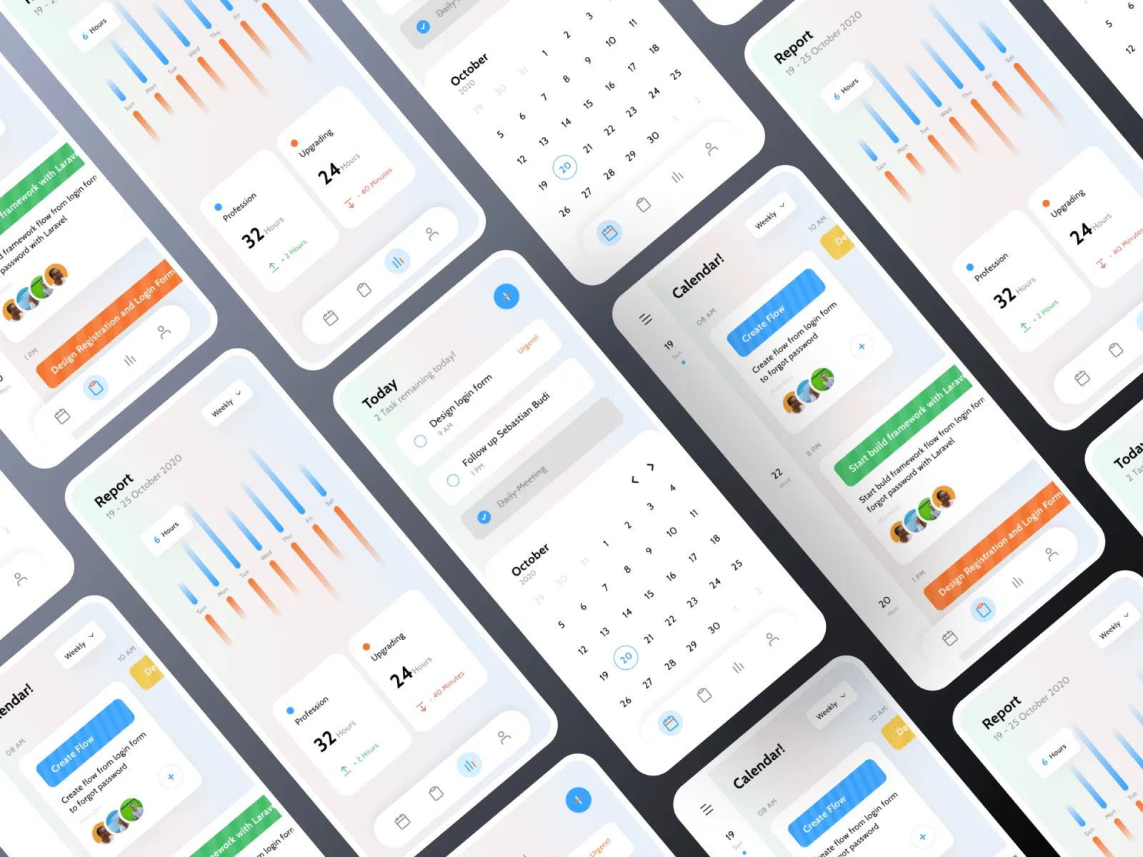 Timeline Dashboard Todo List for Figma and Adobe XD