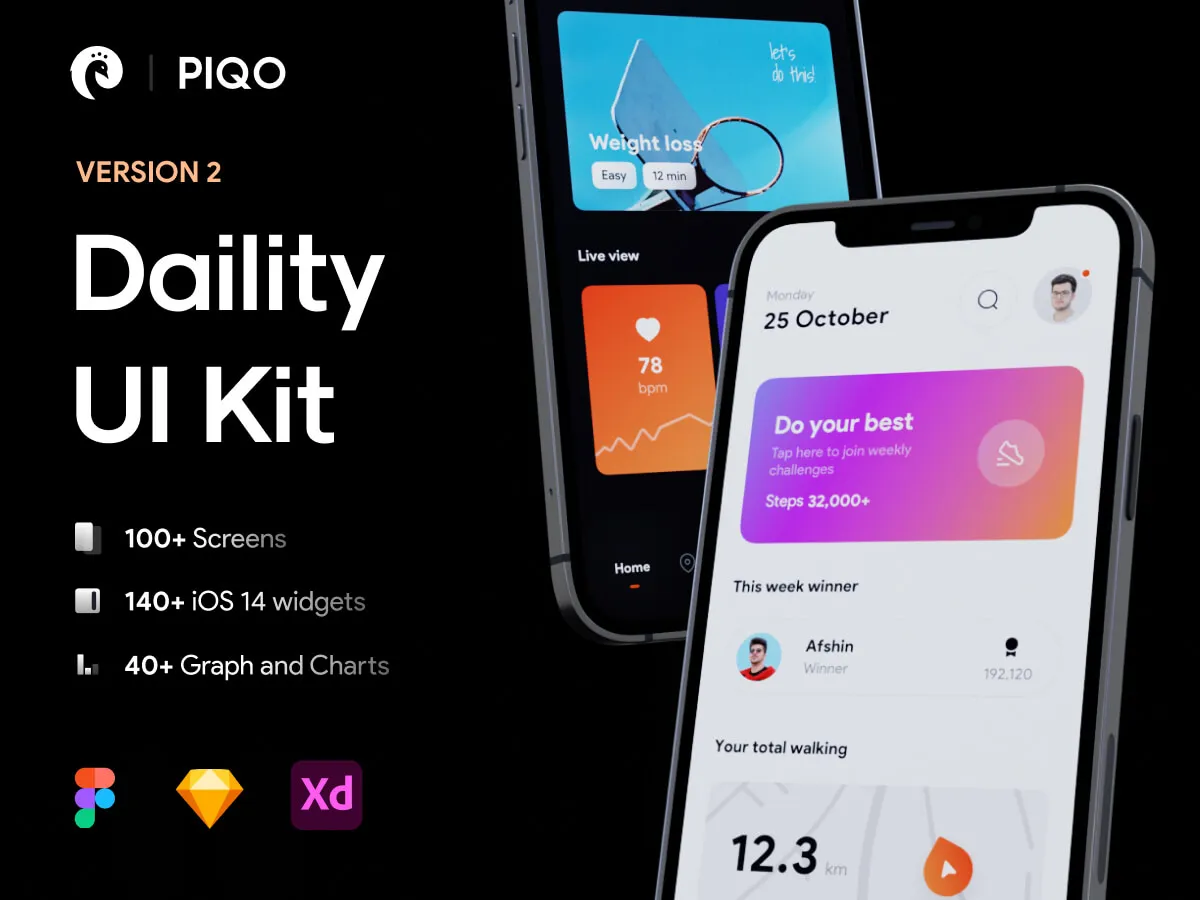 To do App UI Kit for Figma and Adobe XD