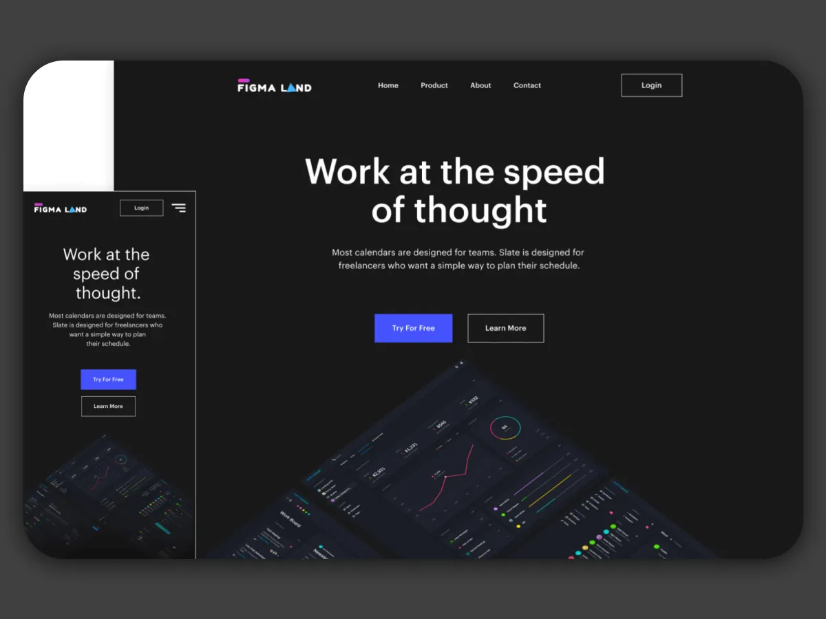 Web Agency Dark UI Kit for Figma and Adobe XD