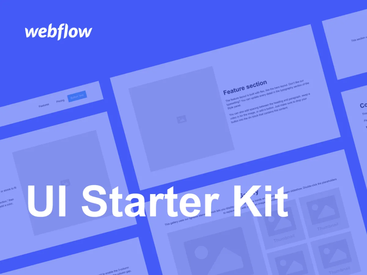 Webflow Starter UI Kit for Figma and Adobe XD
