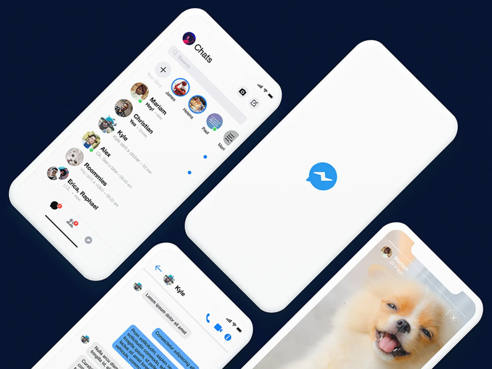 FREE Messenger Mockup for Figma and Adobe XD