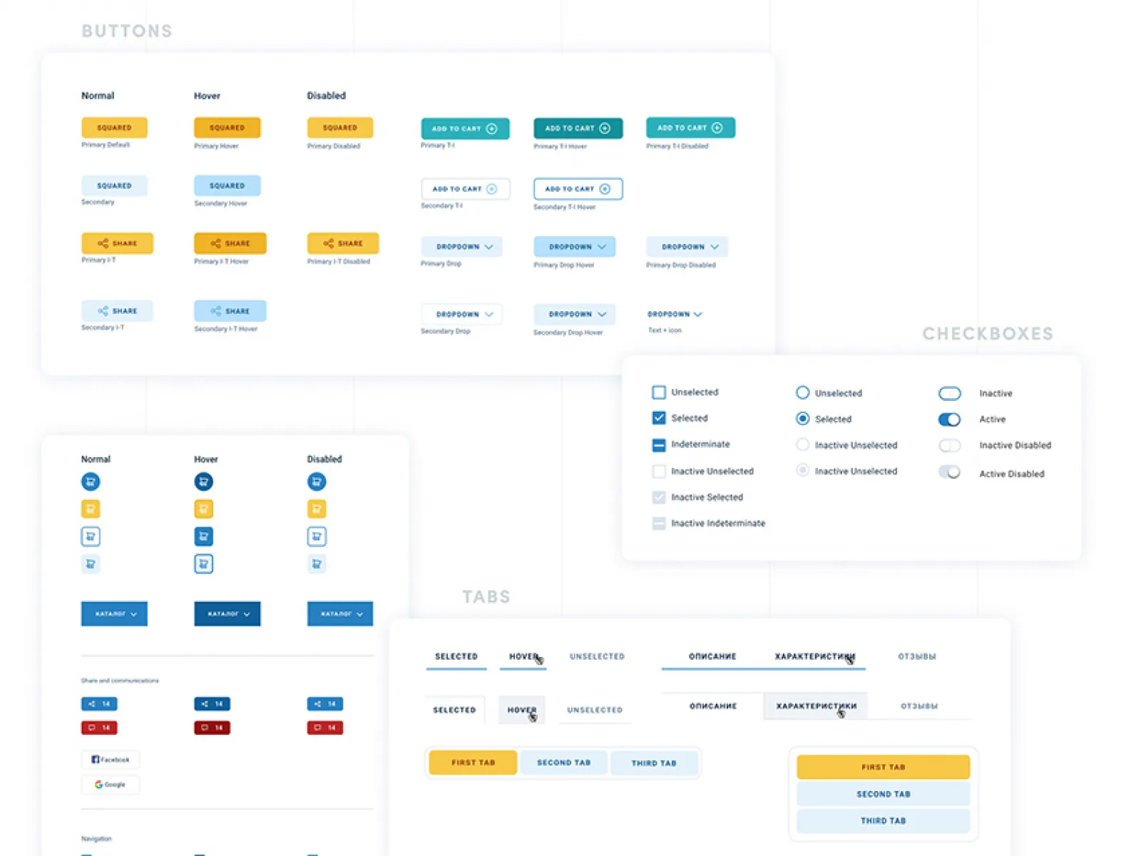 Free UI-Kit e-commerce for Figma and Adobe XD