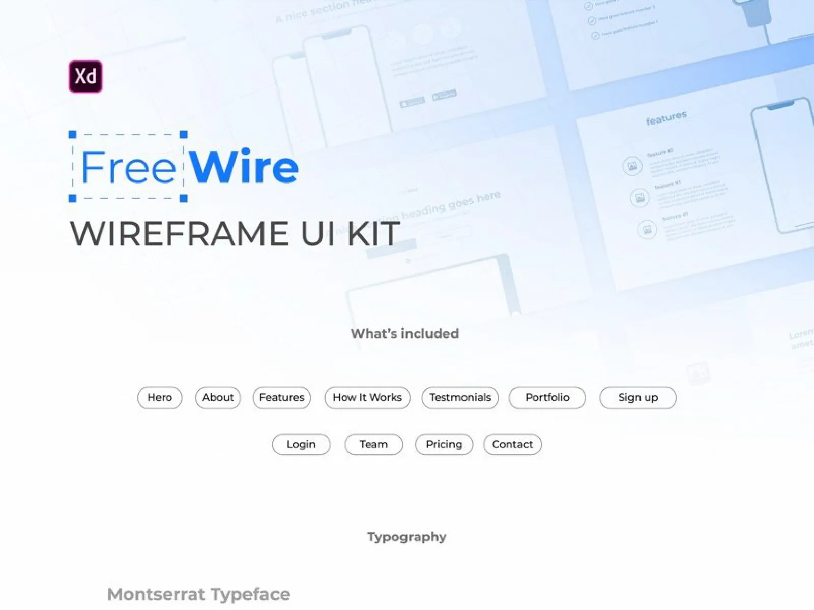 Free Wireframe UI Kit for Figma and Adobe XD