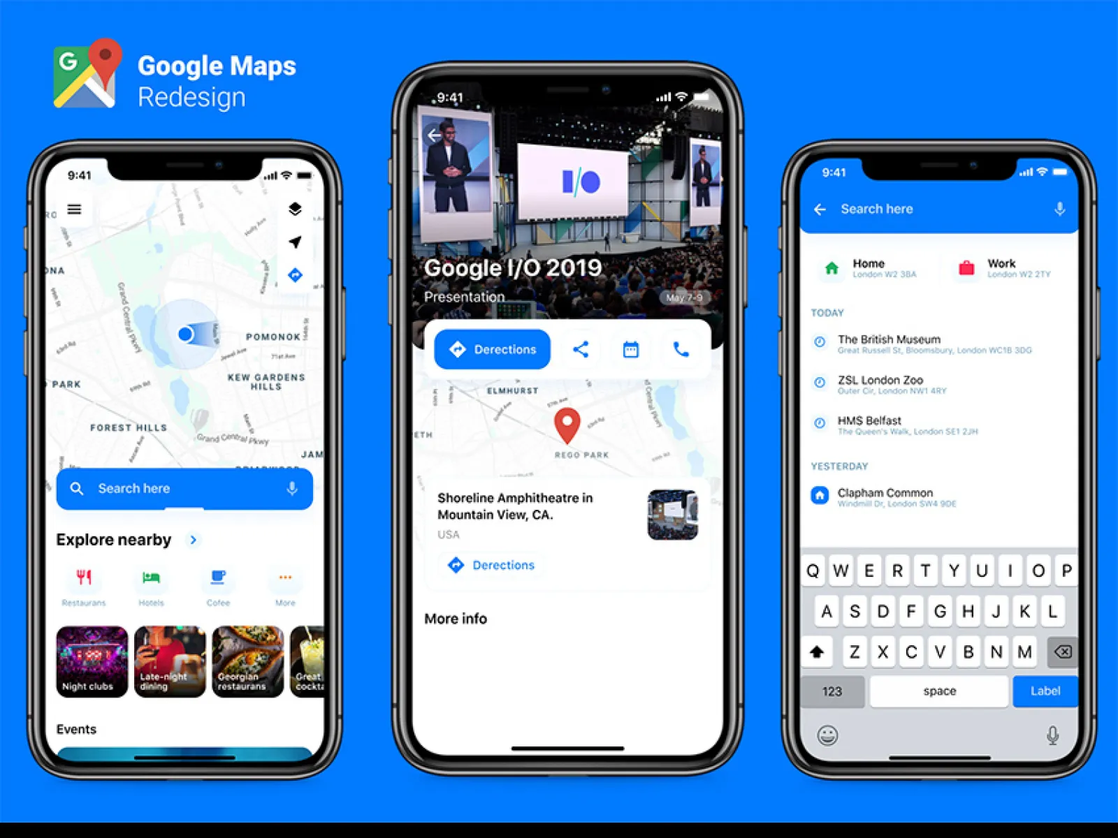 Google Map Redesign for Figma and Adobe XD