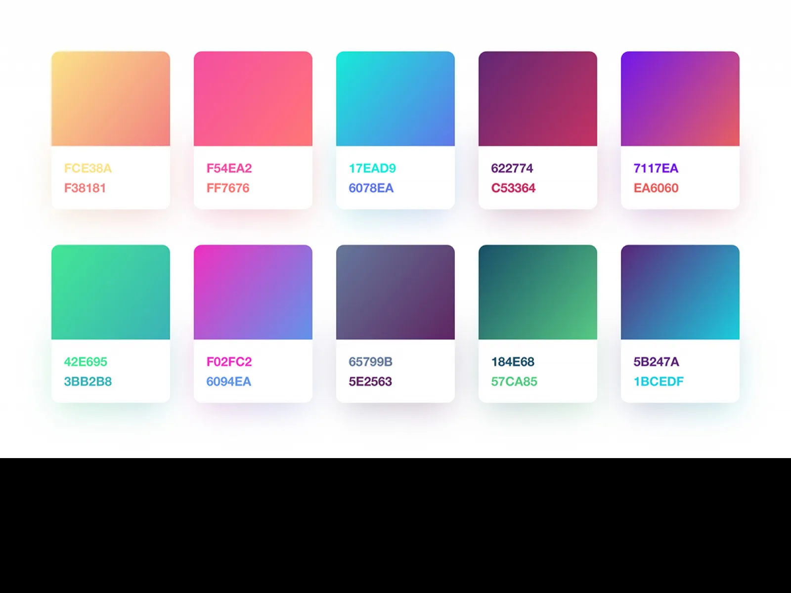 Gradient Color Palette 1 for Figma and Adobe XD