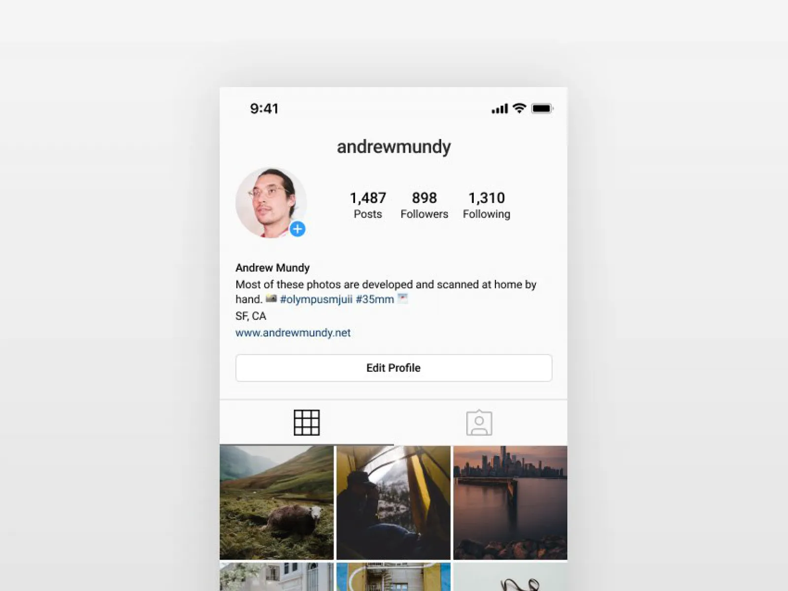 Instagram UI Profile for Figma and Adobe XD