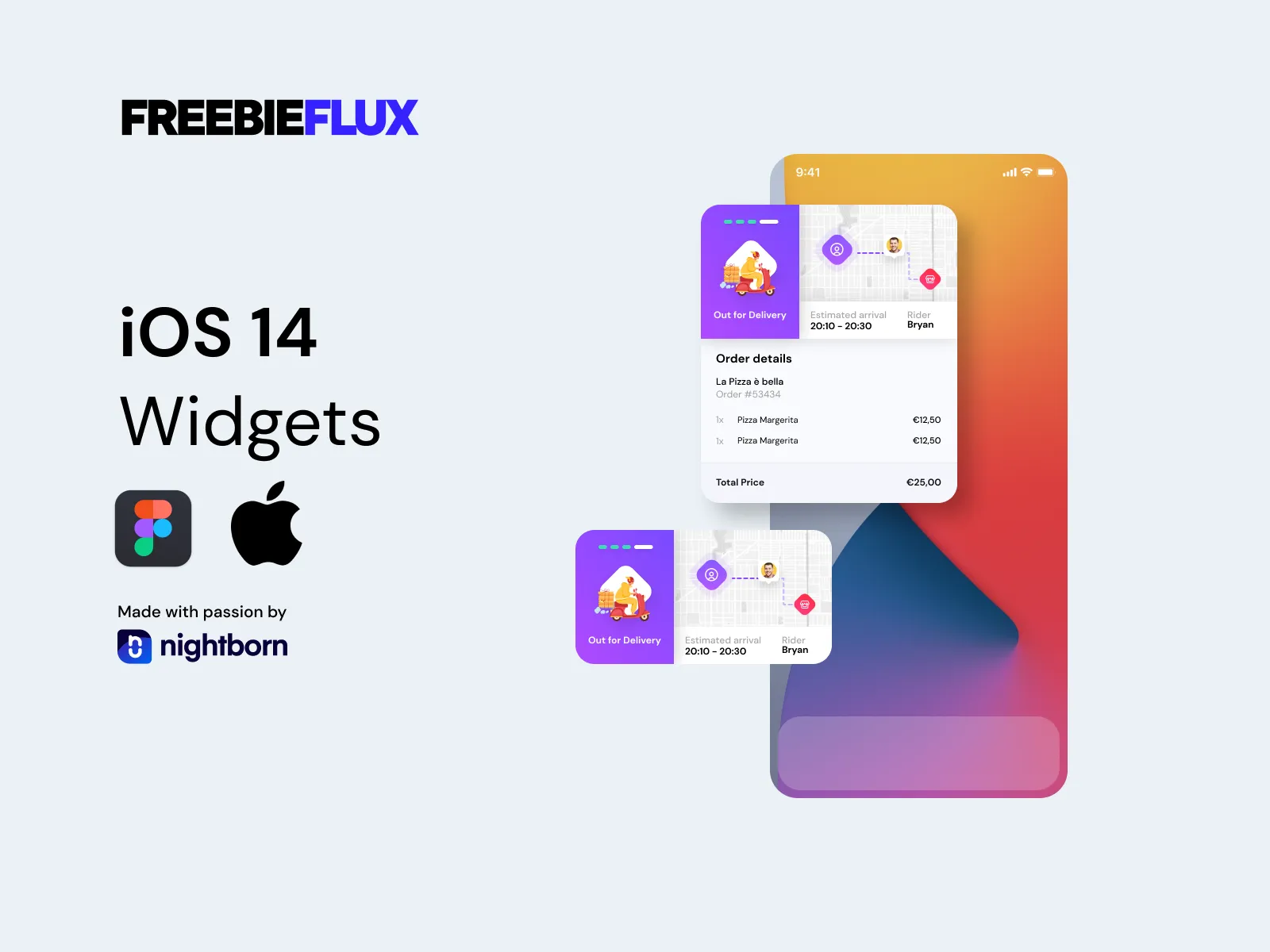 iOS 14 Widget ï¿½ Delivery App UI Kit for Figma and Adobe XD No 4