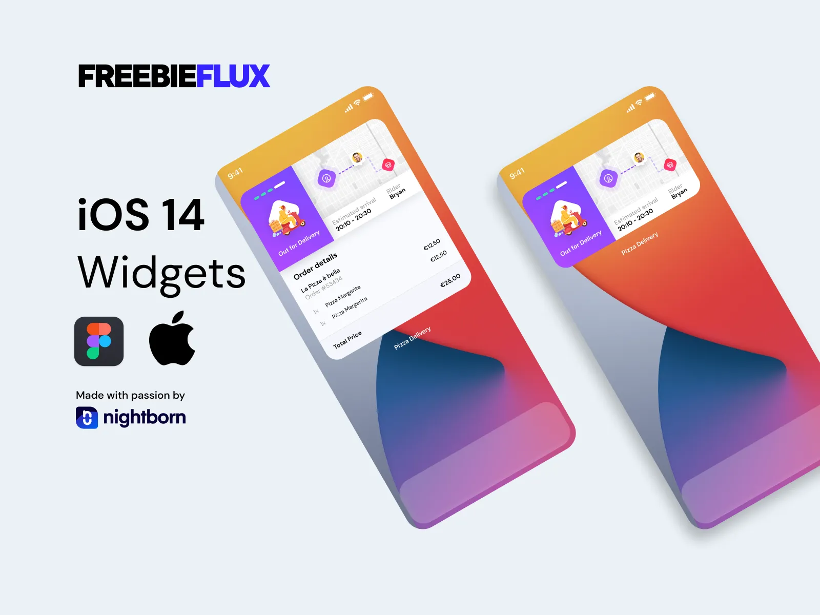 iOS 14 Widget ï¿½ Delivery App UI Kit for Figma and Adobe XD No 4