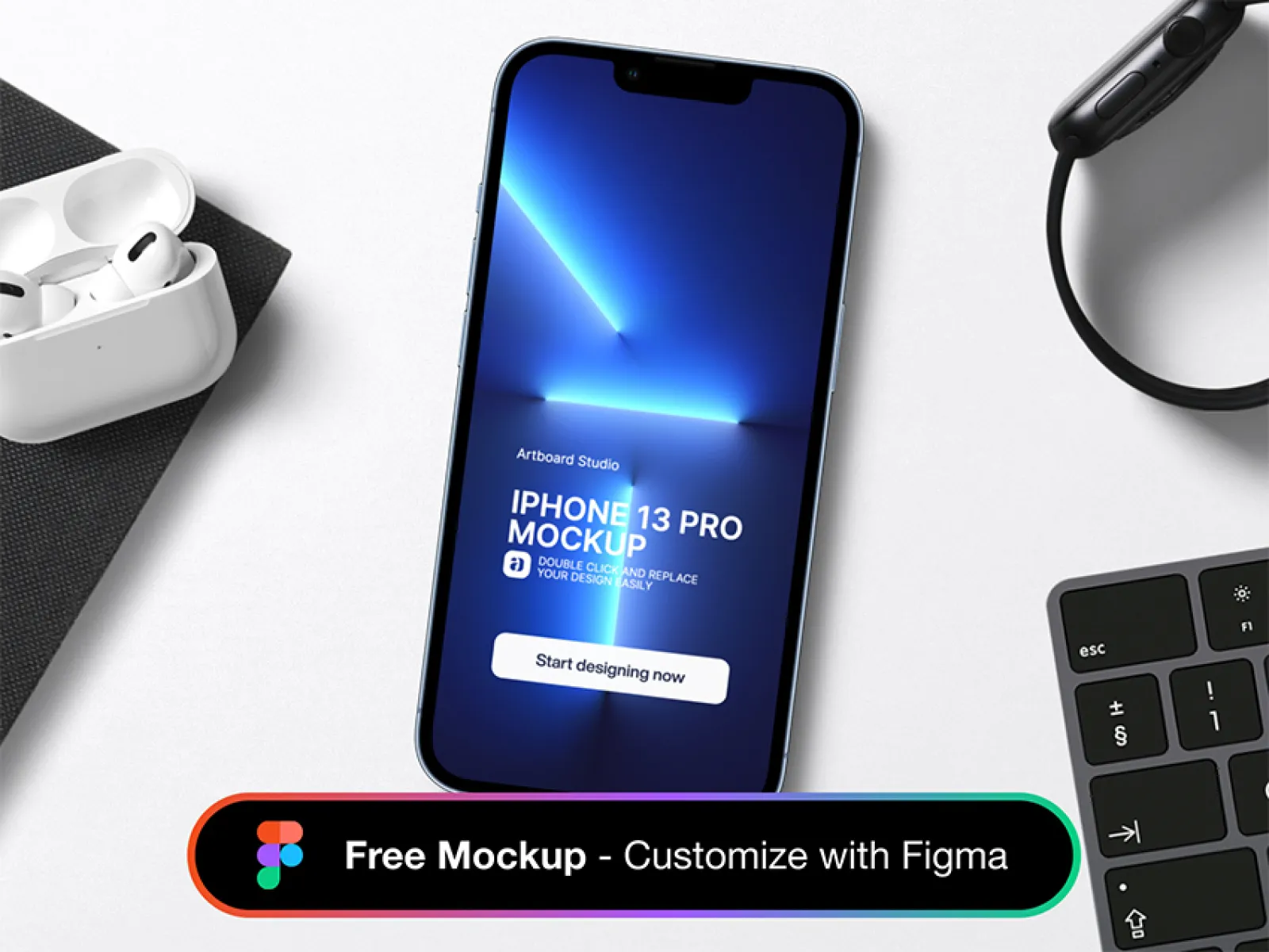 iPhone 13 Mockup Scene for Figma and Adobe XD