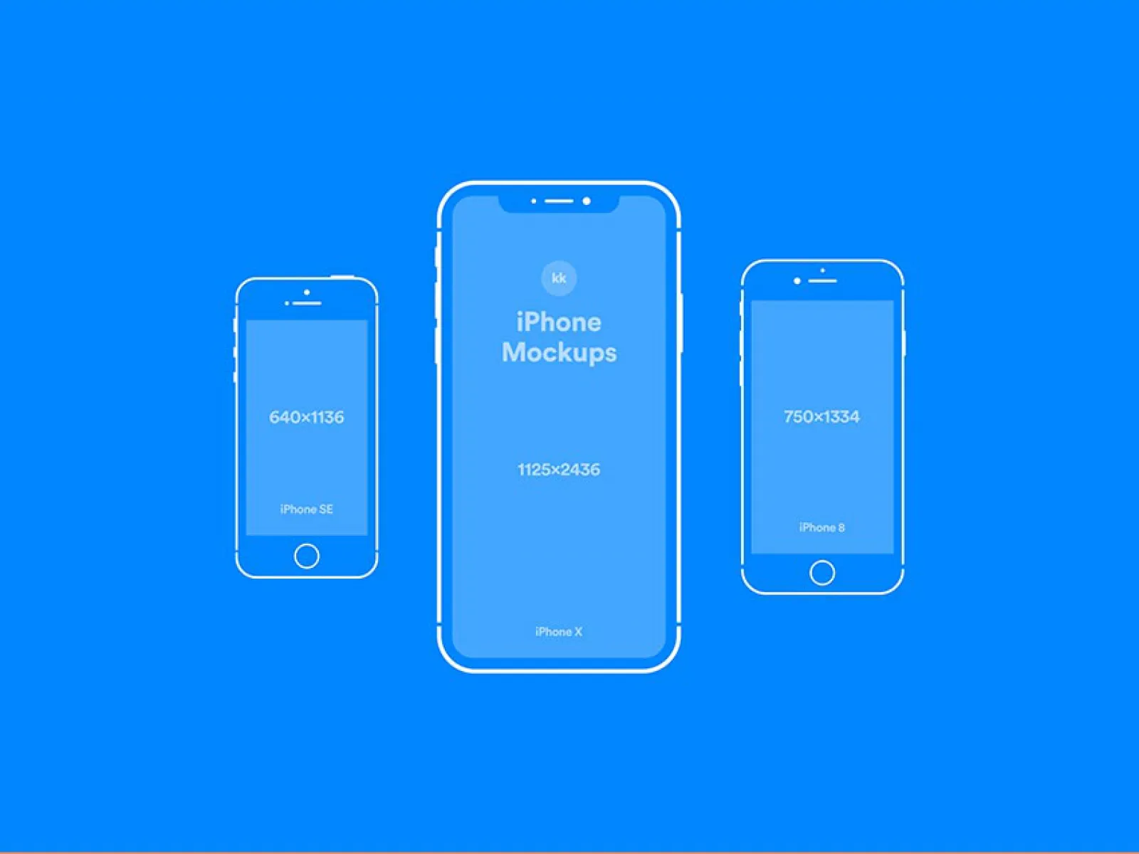 iPhone X, 8, SE Mockups for Figma and Adobe XD