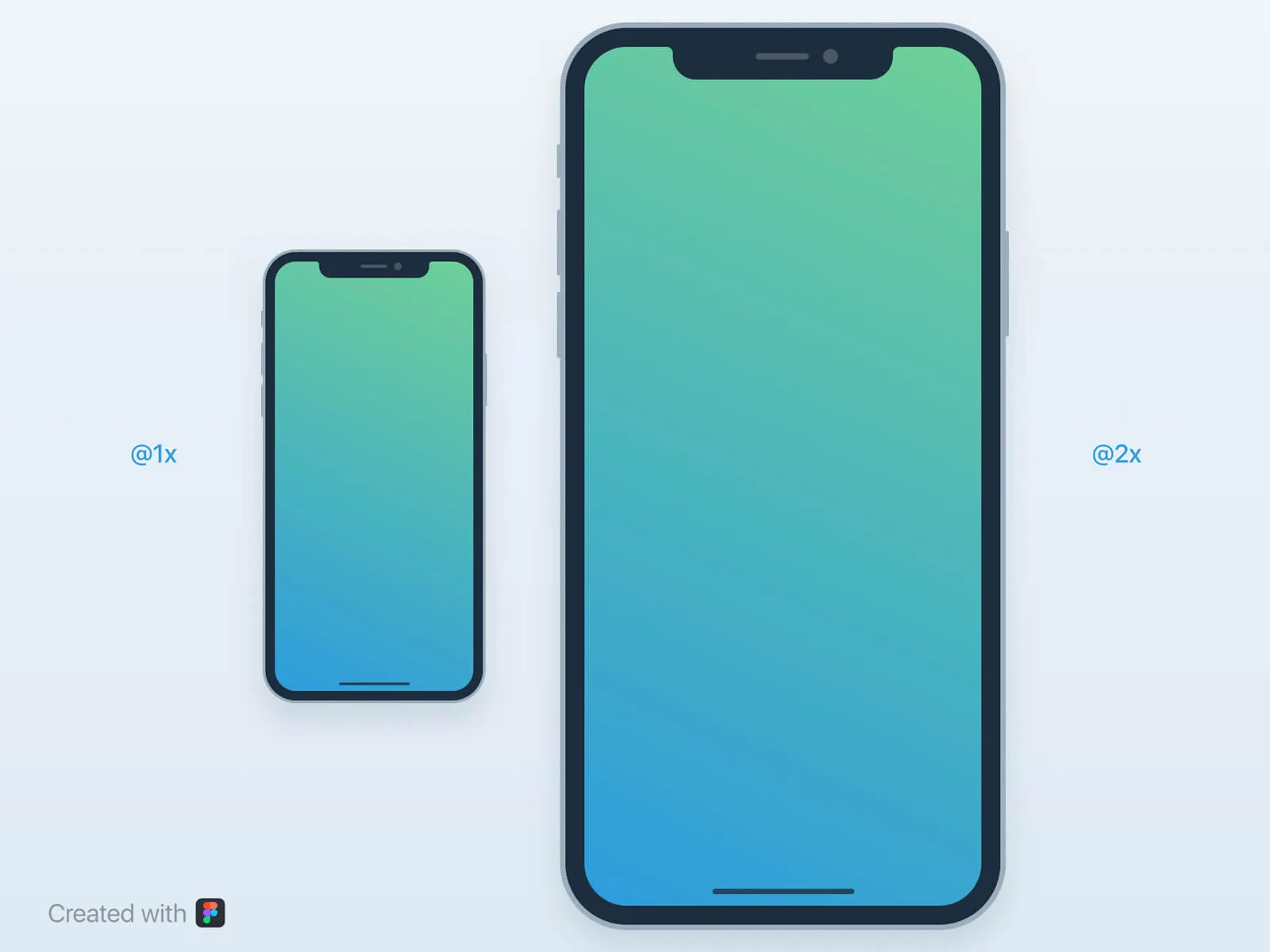 iPhone X Flat Black Mockup for Figma and Adobe XD