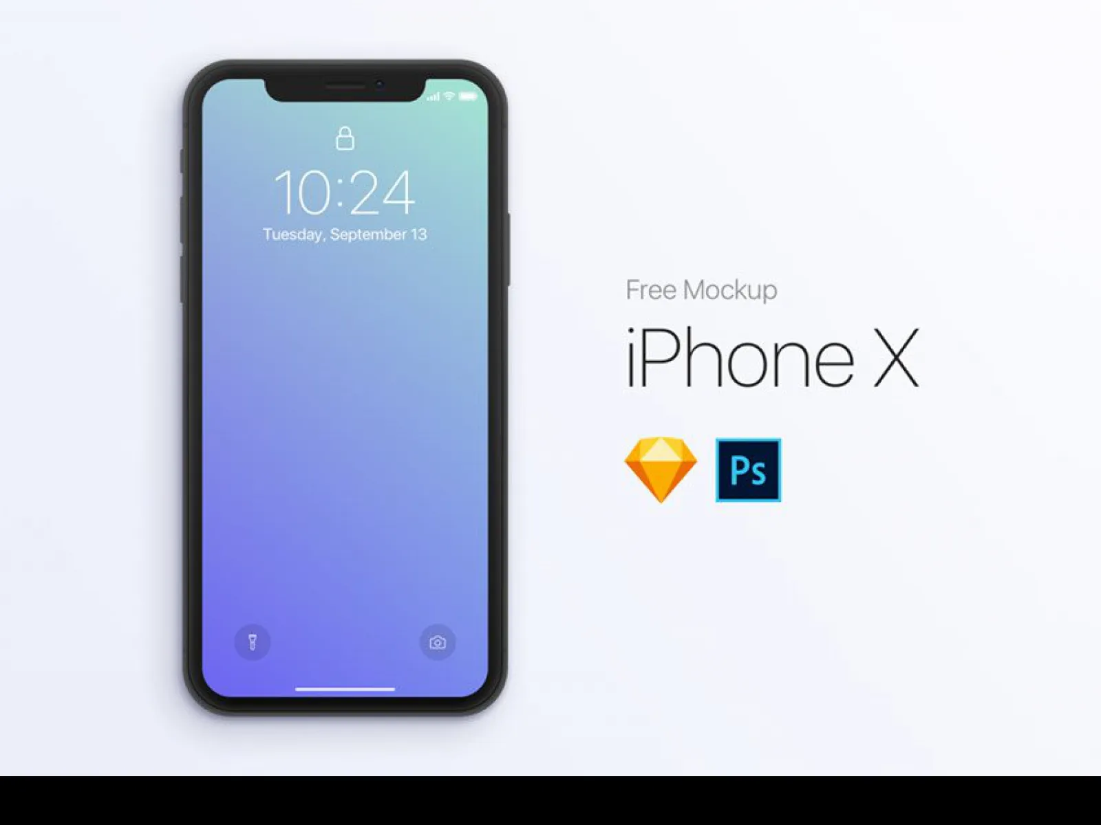 iPhone X Free Front Mockup for Figma and Adobe XD