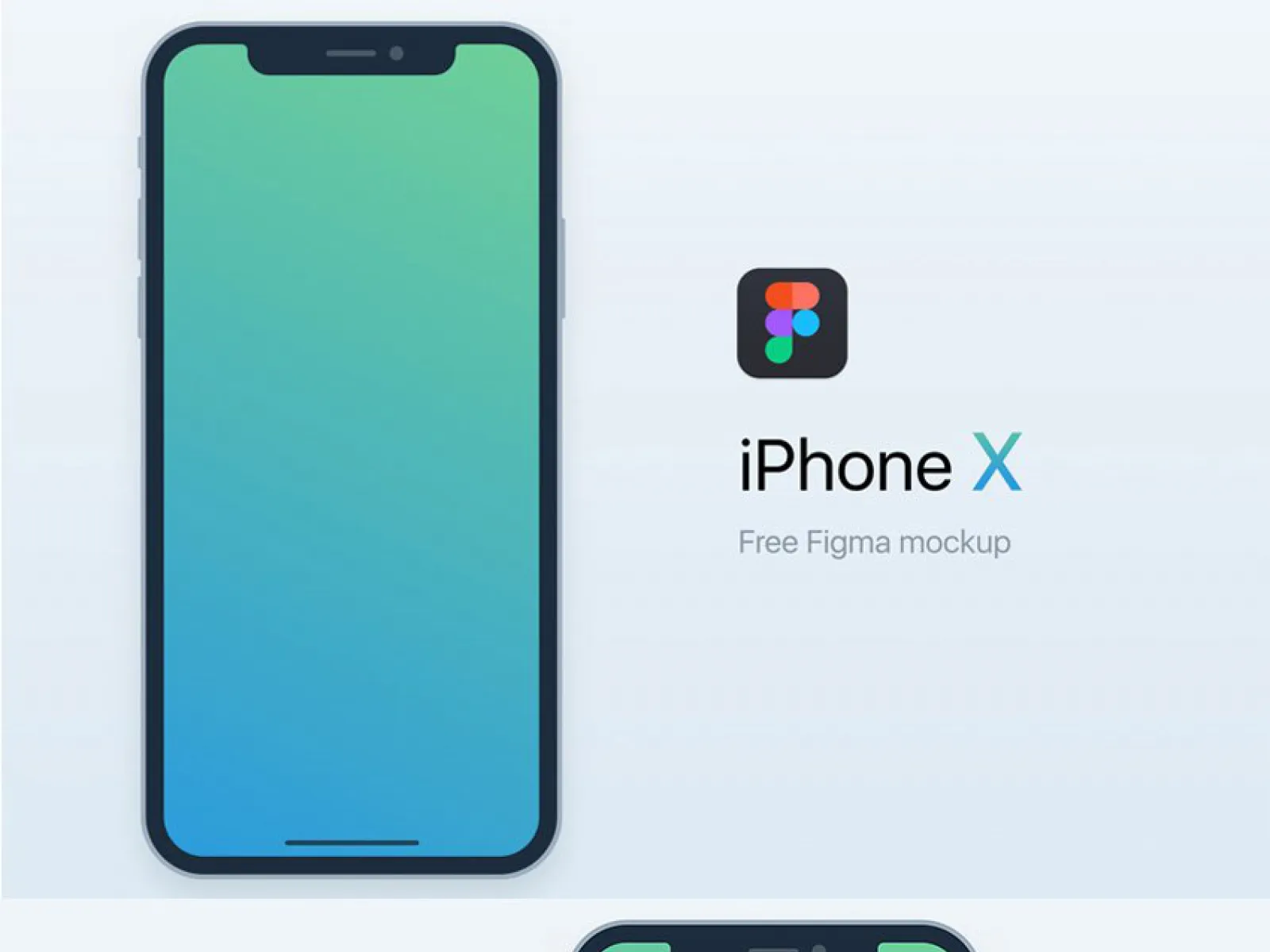 iPhone X Free Mockup 2 for Figma and Adobe XD