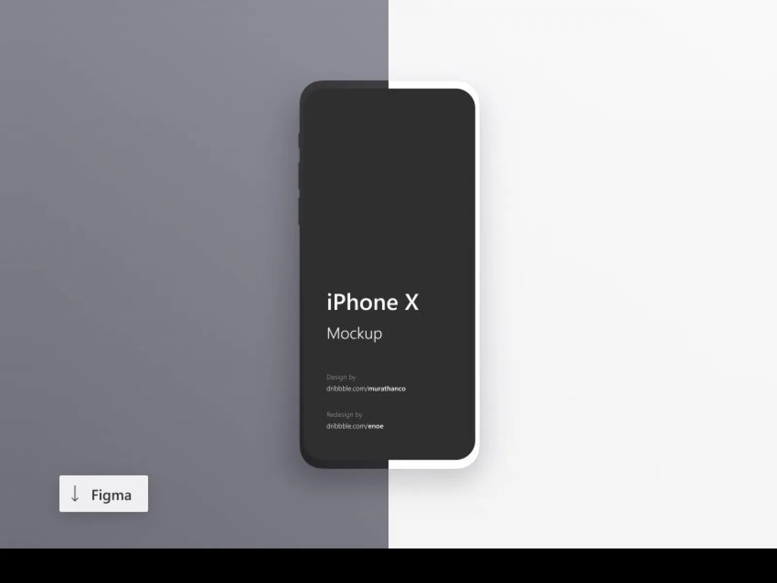 iPhone X Minimalistic Mockups for Figma and Adobe XD