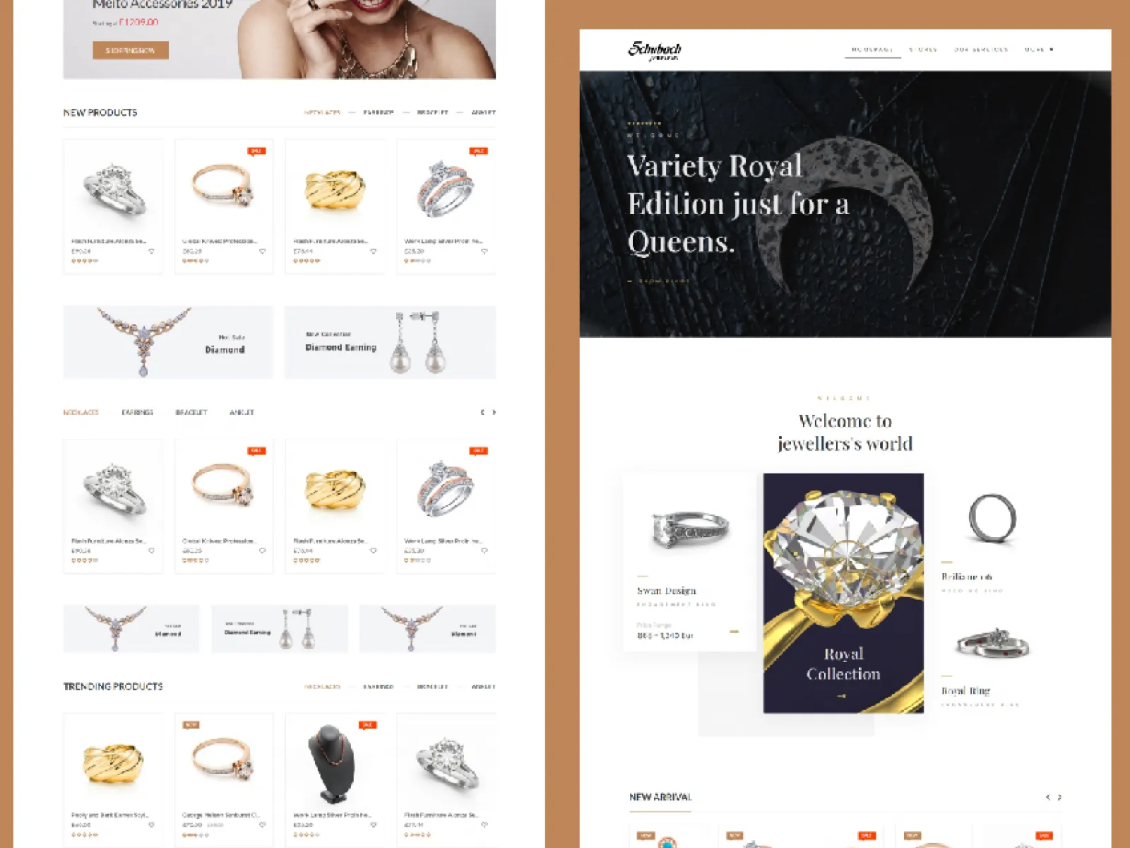 Jewelry Ecommerce Mockup for Figma and Adobe XD
