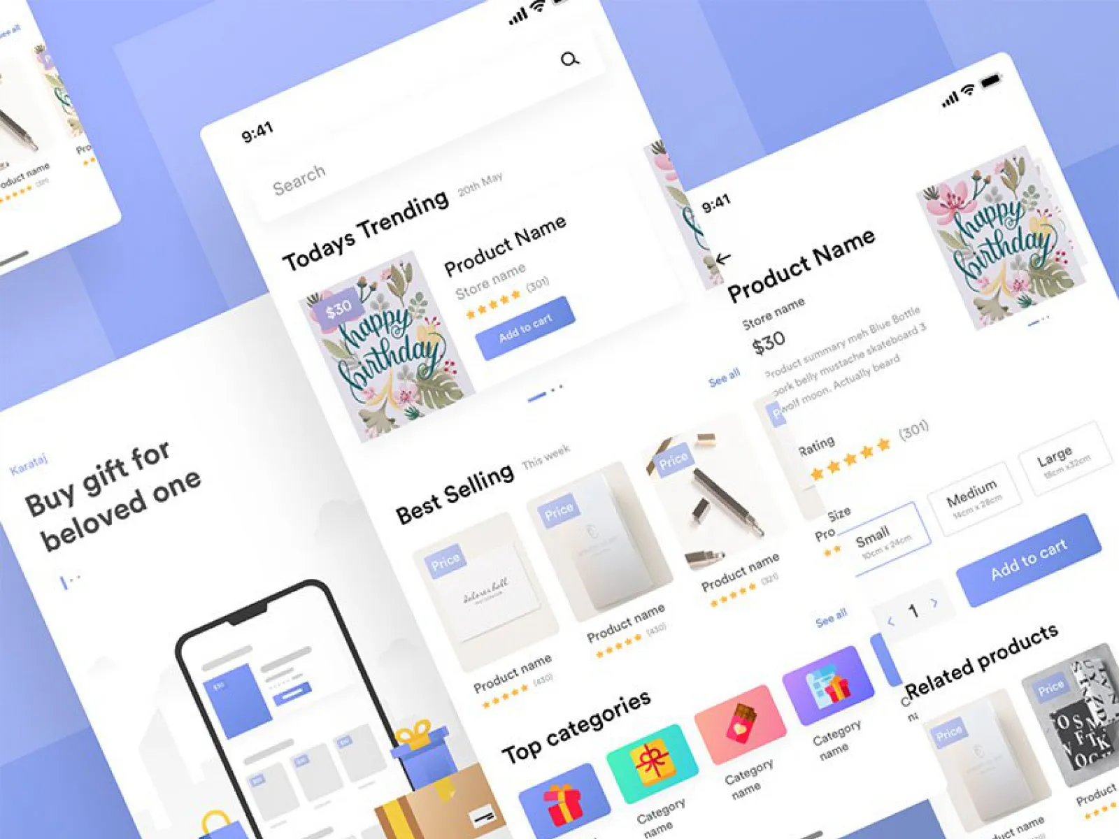 Kamartaj Gift Shop UI Kit for Figma and Adobe XD